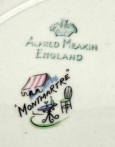 Alfred Meakin 1950s 'Montmartre' dinner plate