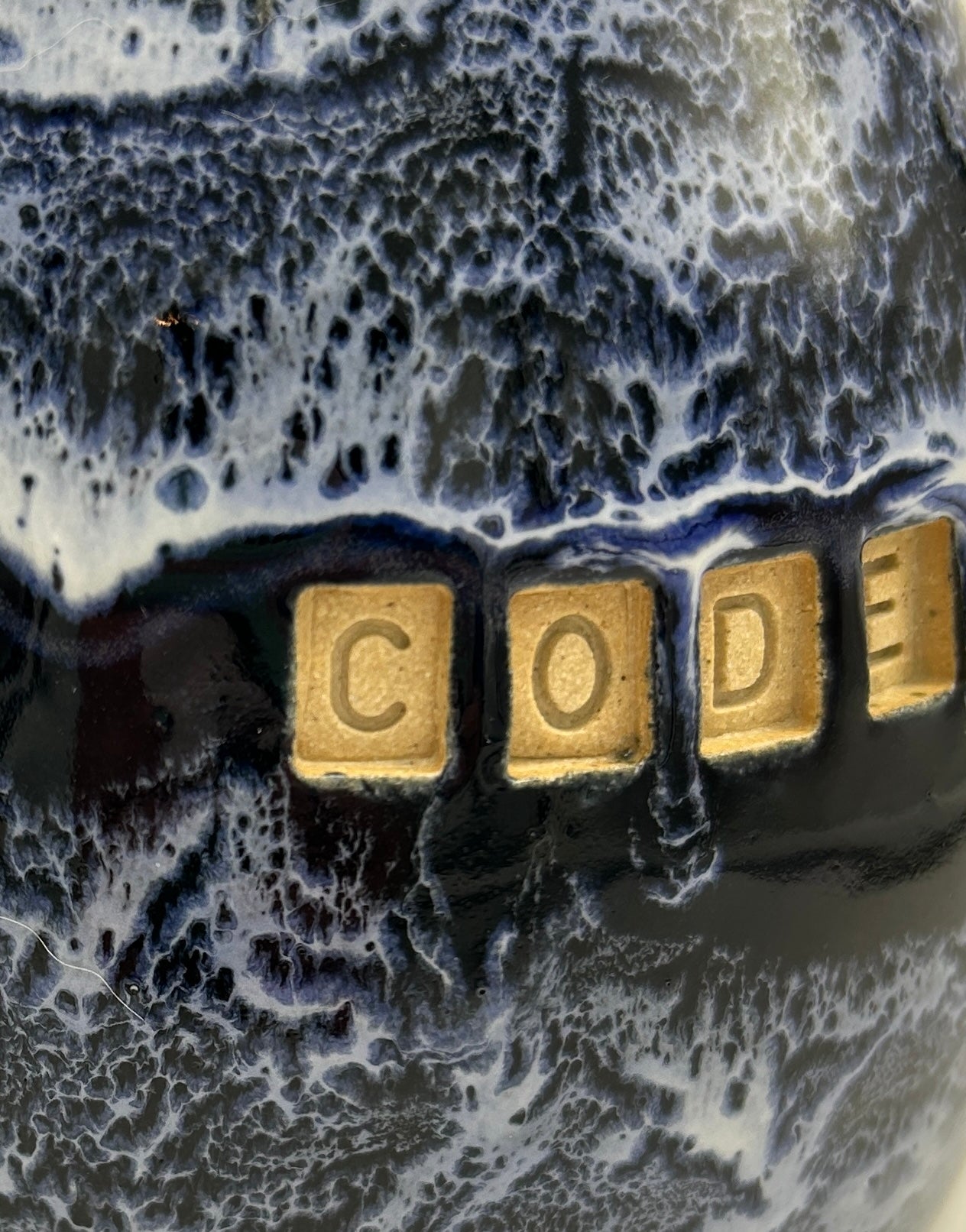 'Codeine' jar in snowy blacks and blues