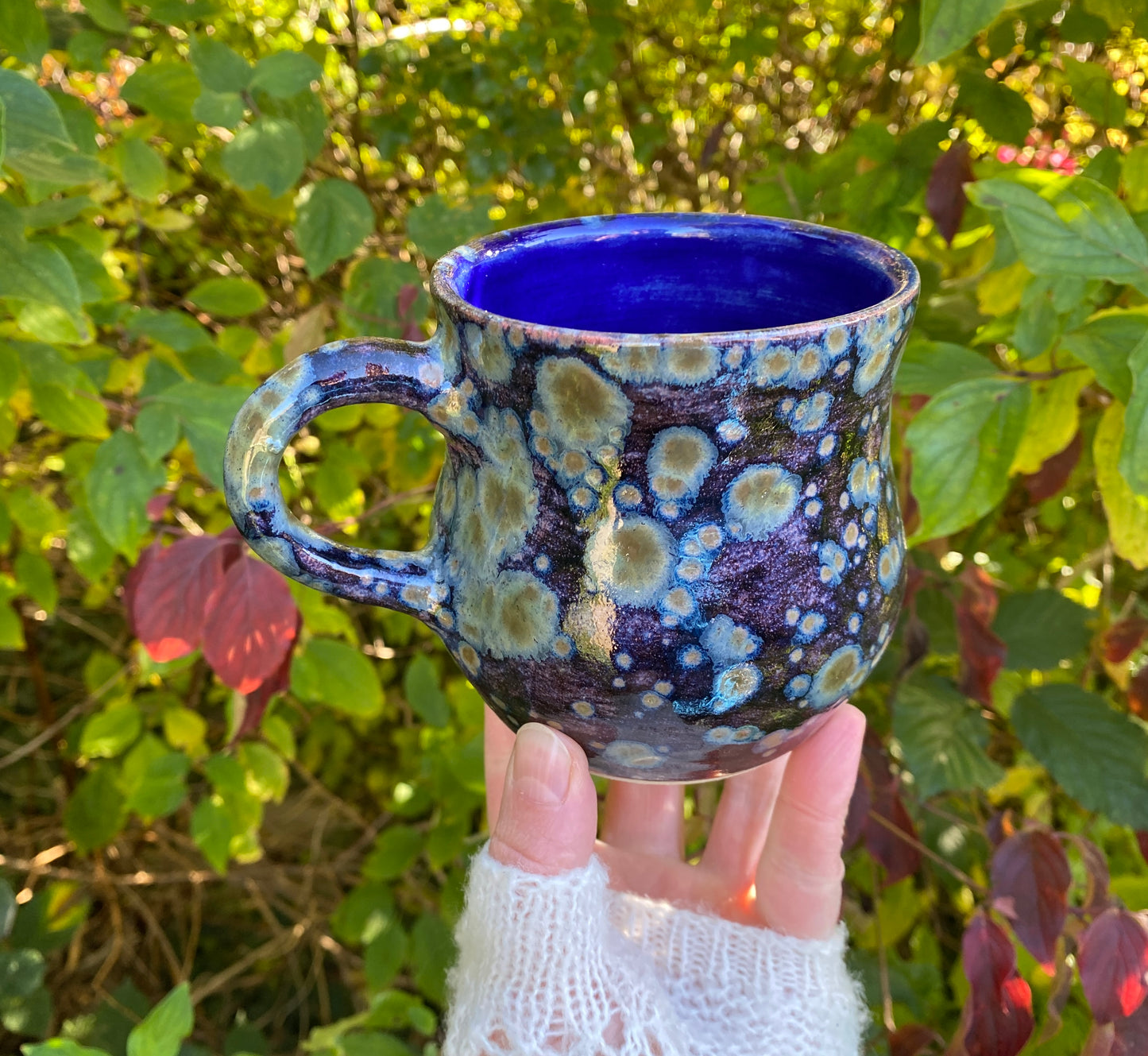 Mug in galaxy blues