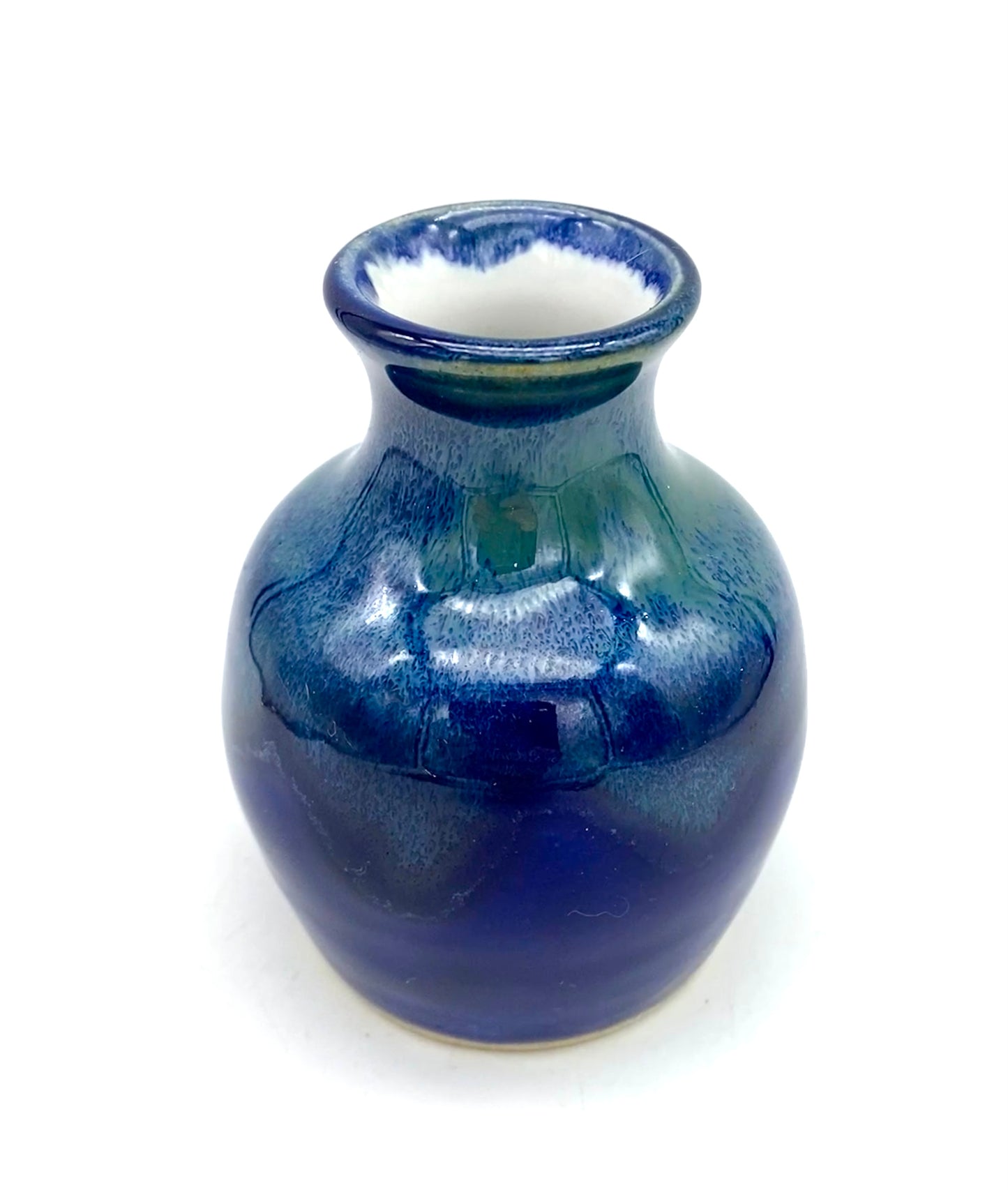 SECOND Bud vase in flowing greens and blues