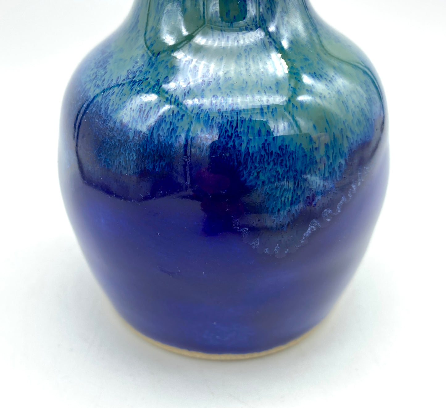 SECOND Bud vase in flowing greens and blues