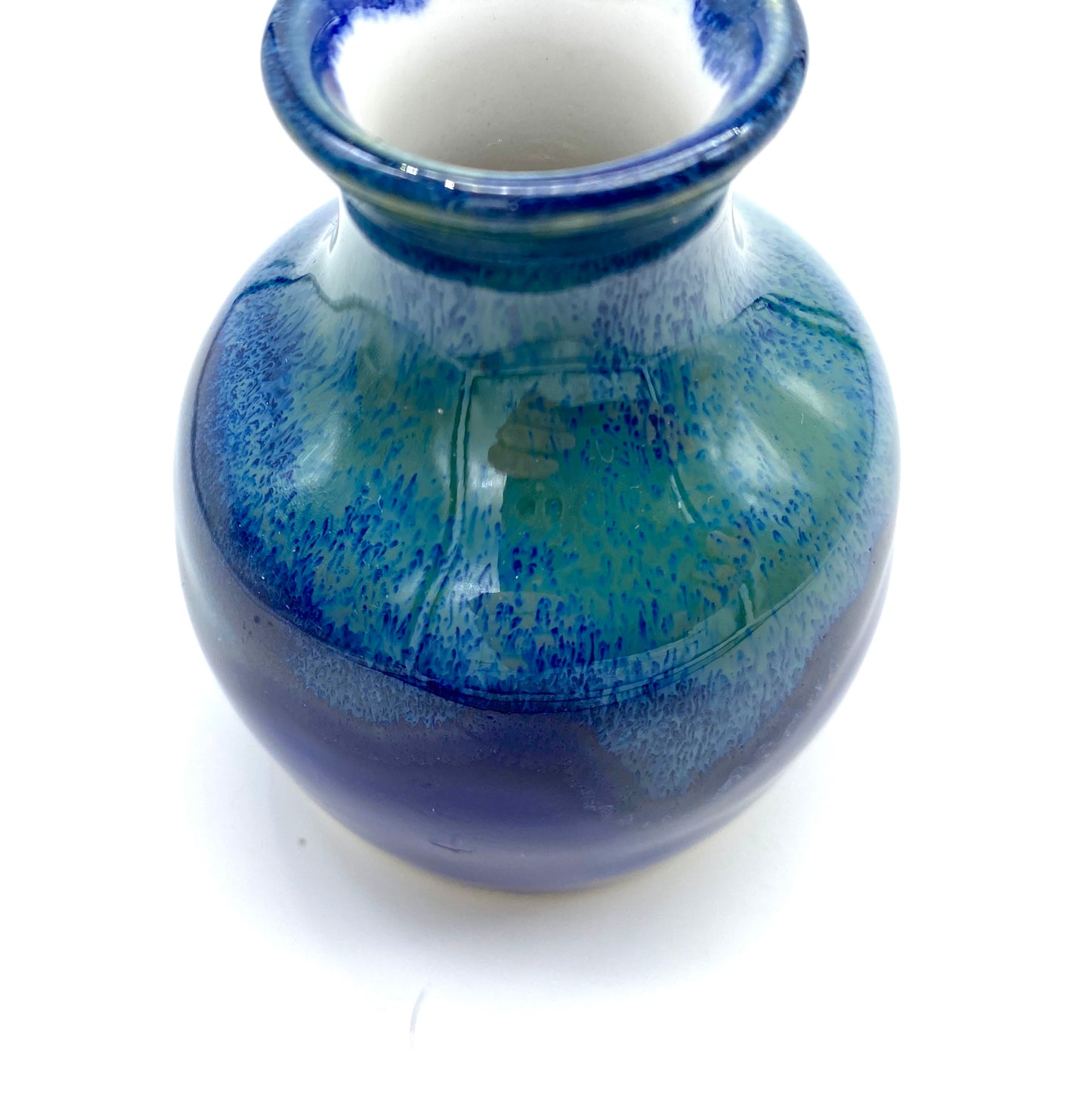 SECOND Bud vase in flowing greens and blues