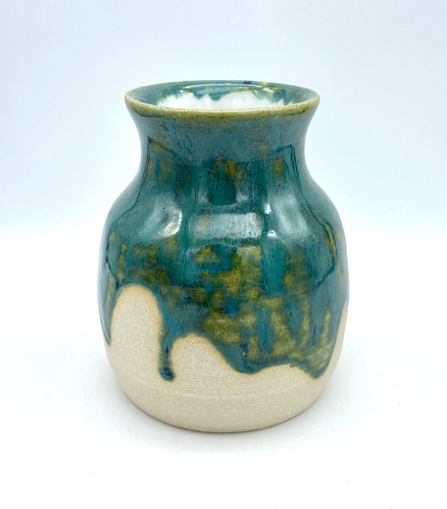 SECOND Small vase in greens