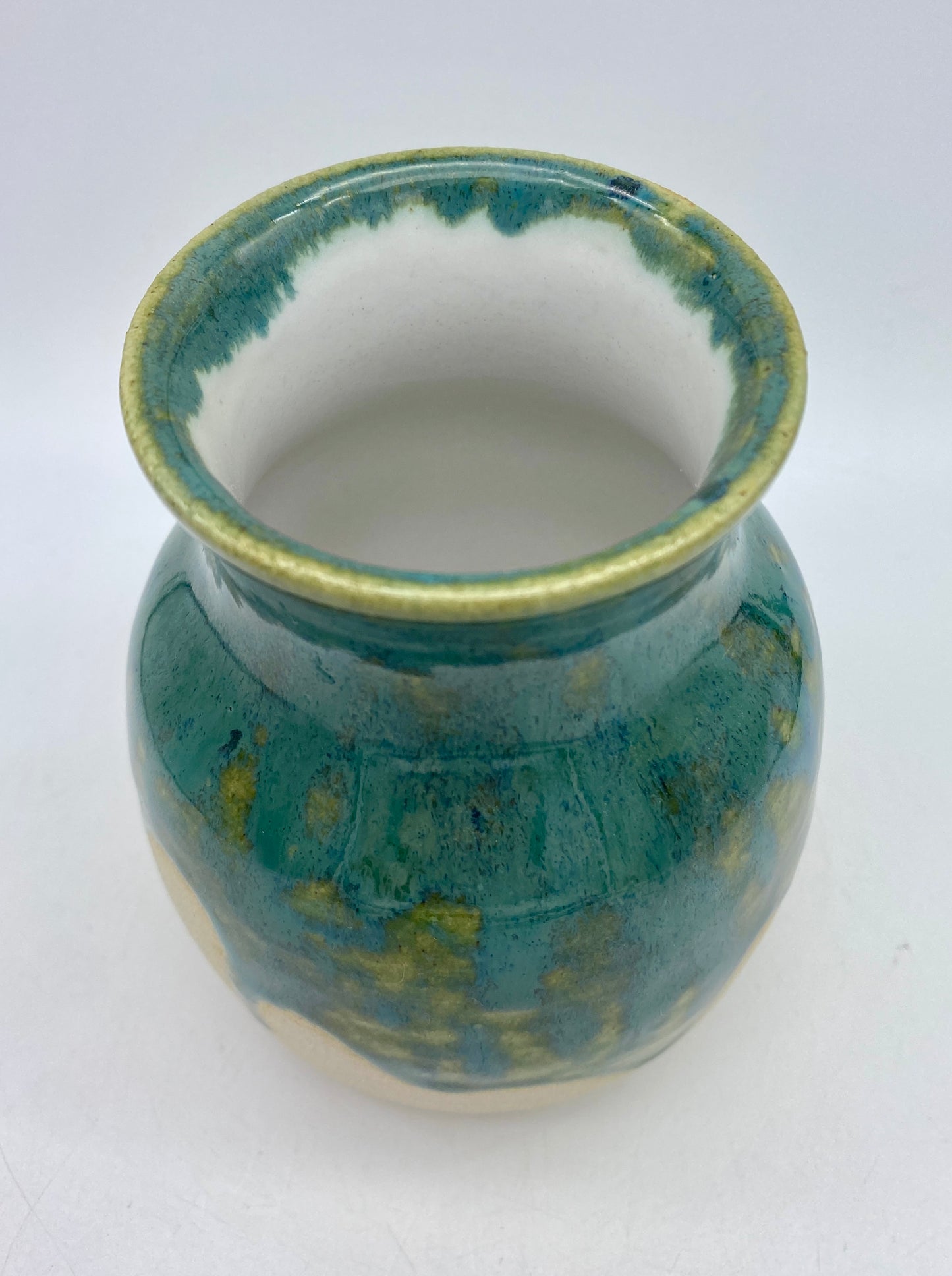 SECOND Small vase in greens