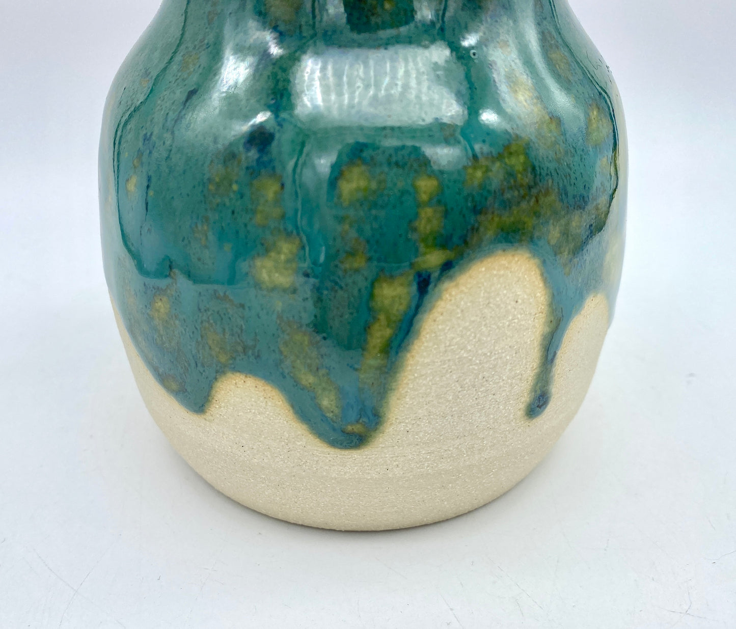 SECOND Small vase in greens