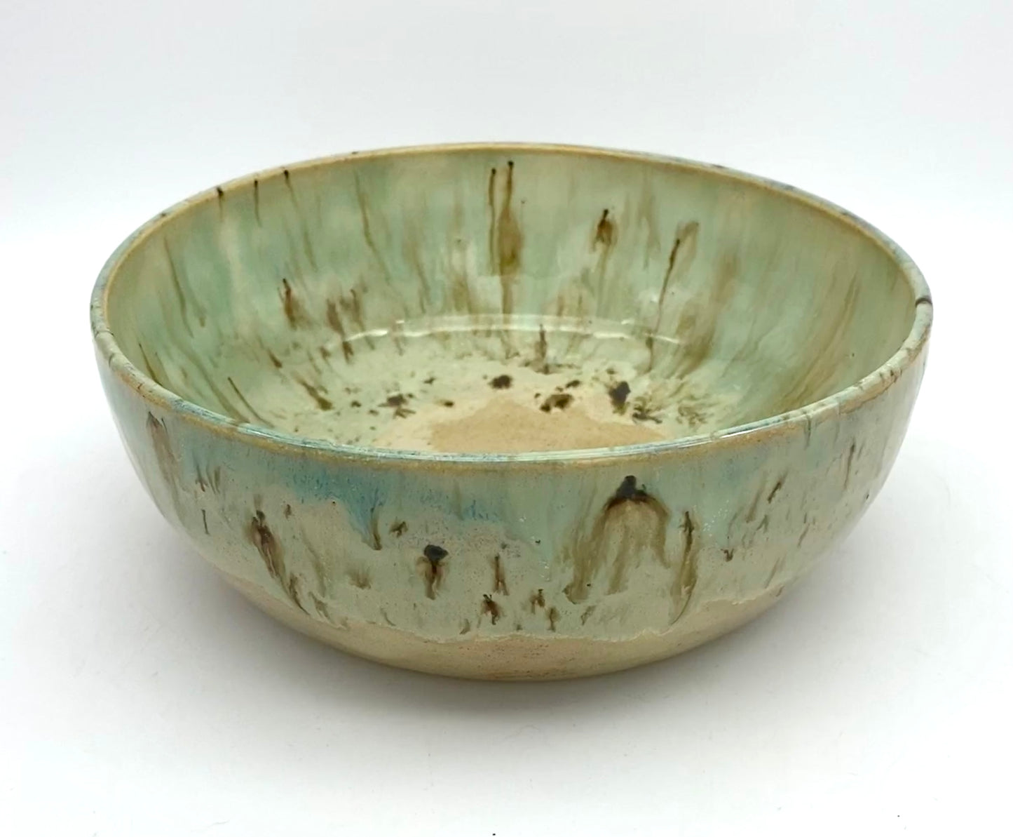 SECOND Shallow dish in speckled greens