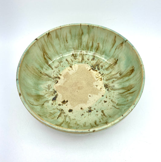 SECOND Shallow dish in speckled greens