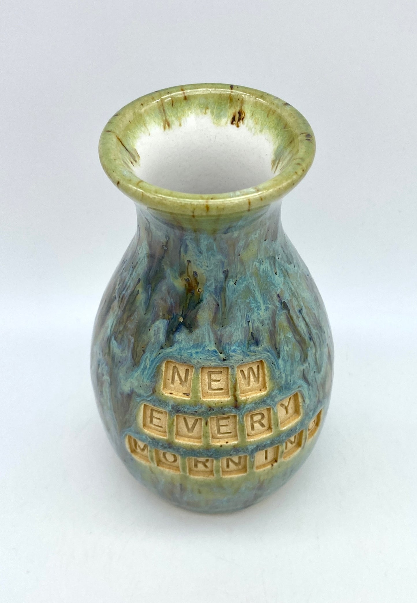 'New every morning' bud vase