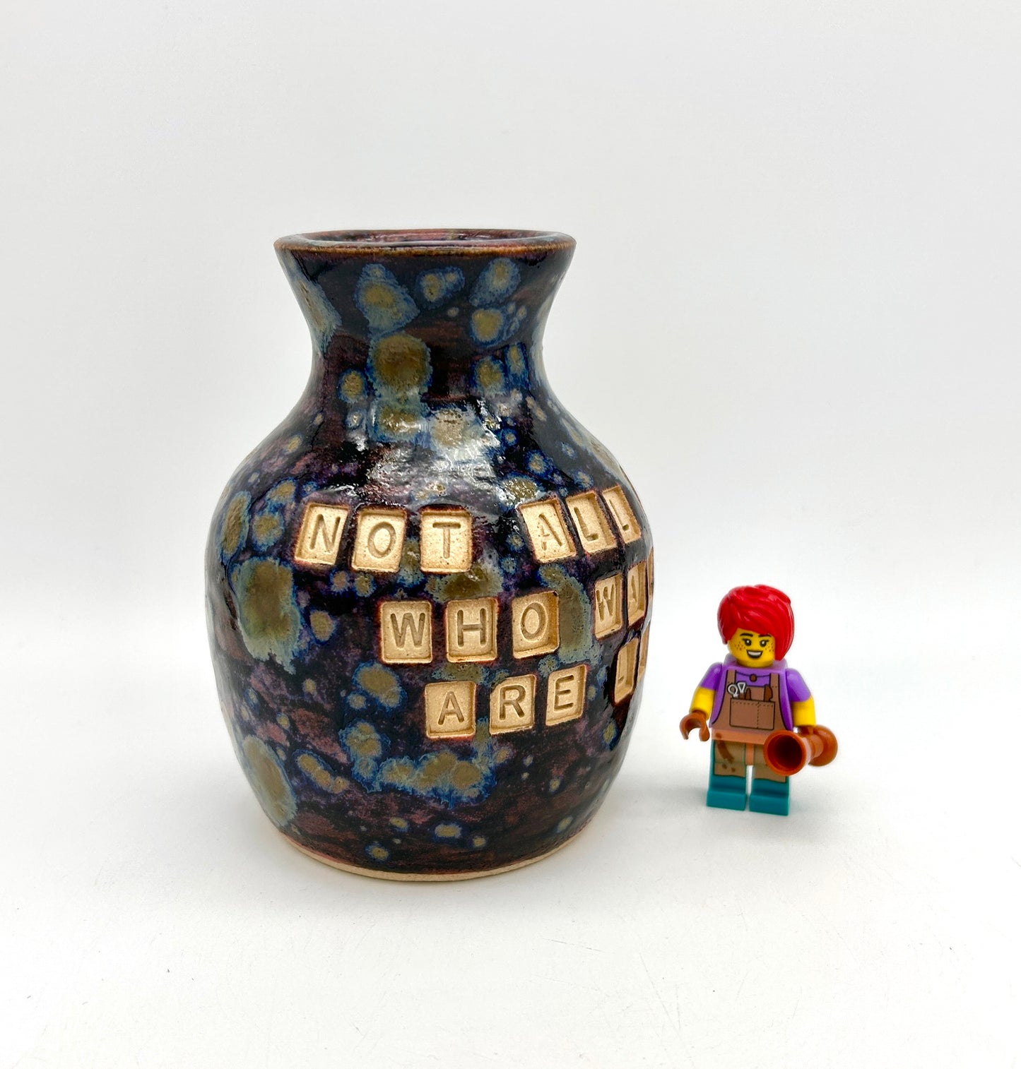 'Not all those who wander are lost' small vase