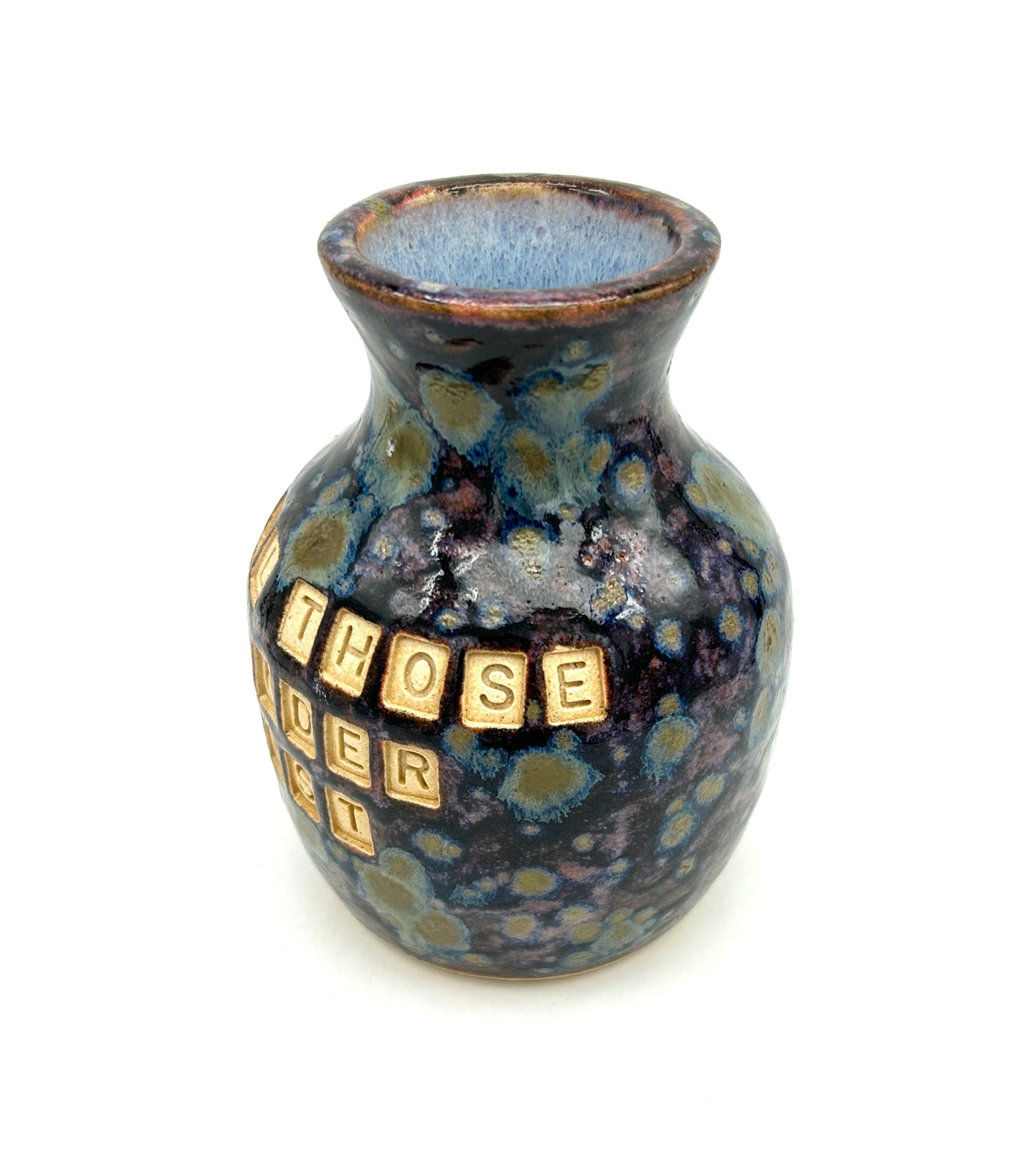 'Not all those who wander are lost' small vase