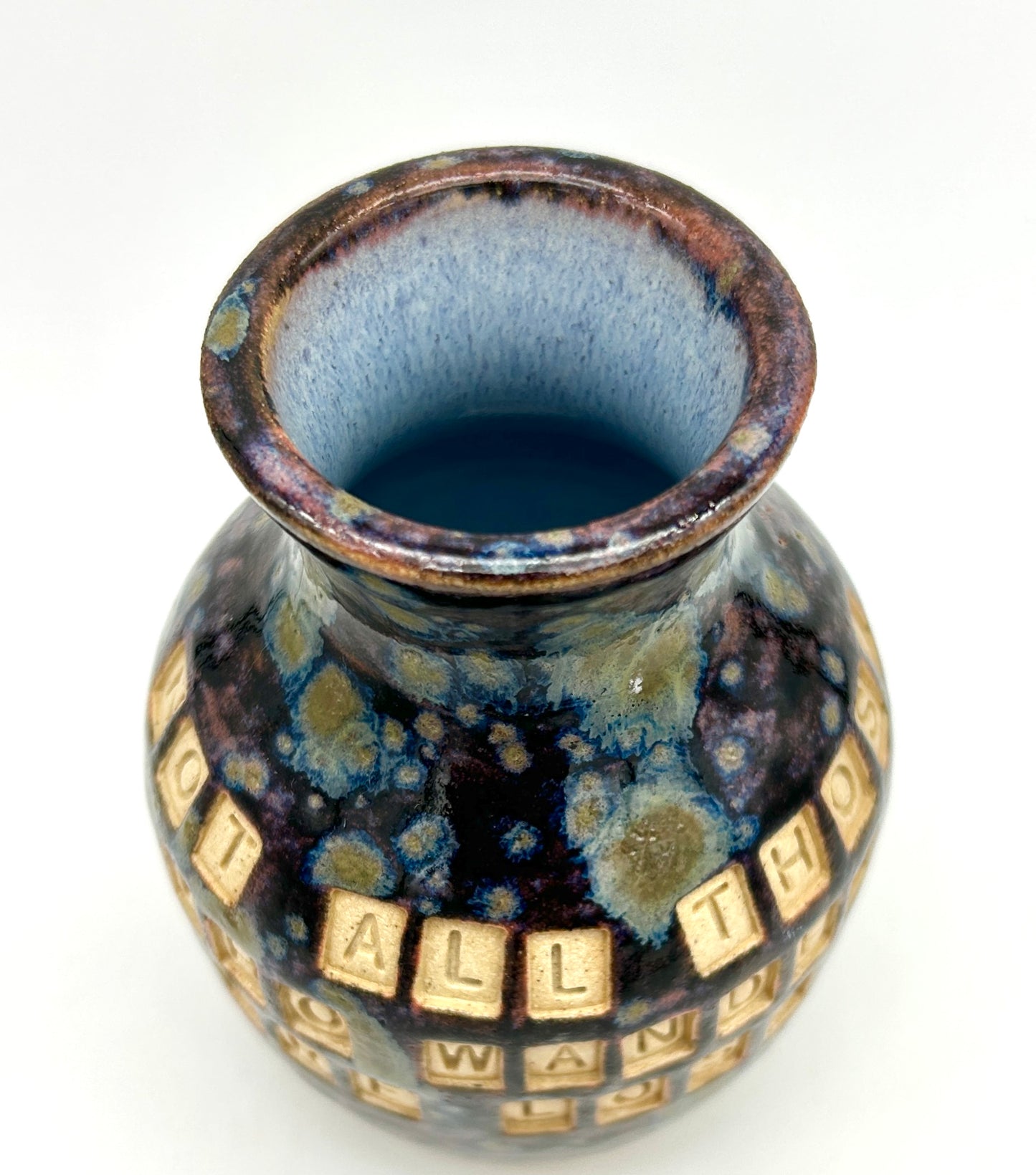 'Not all those who wander are lost' small vase