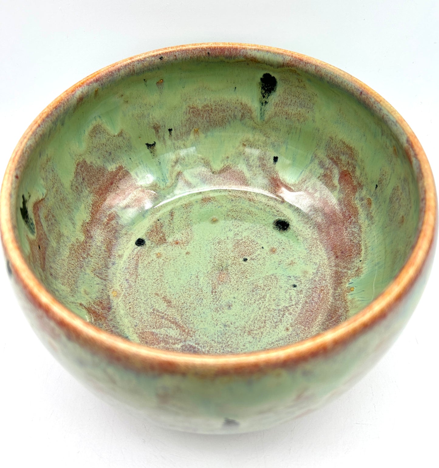 SECOND Soup or cereal bowl in greens and pinks