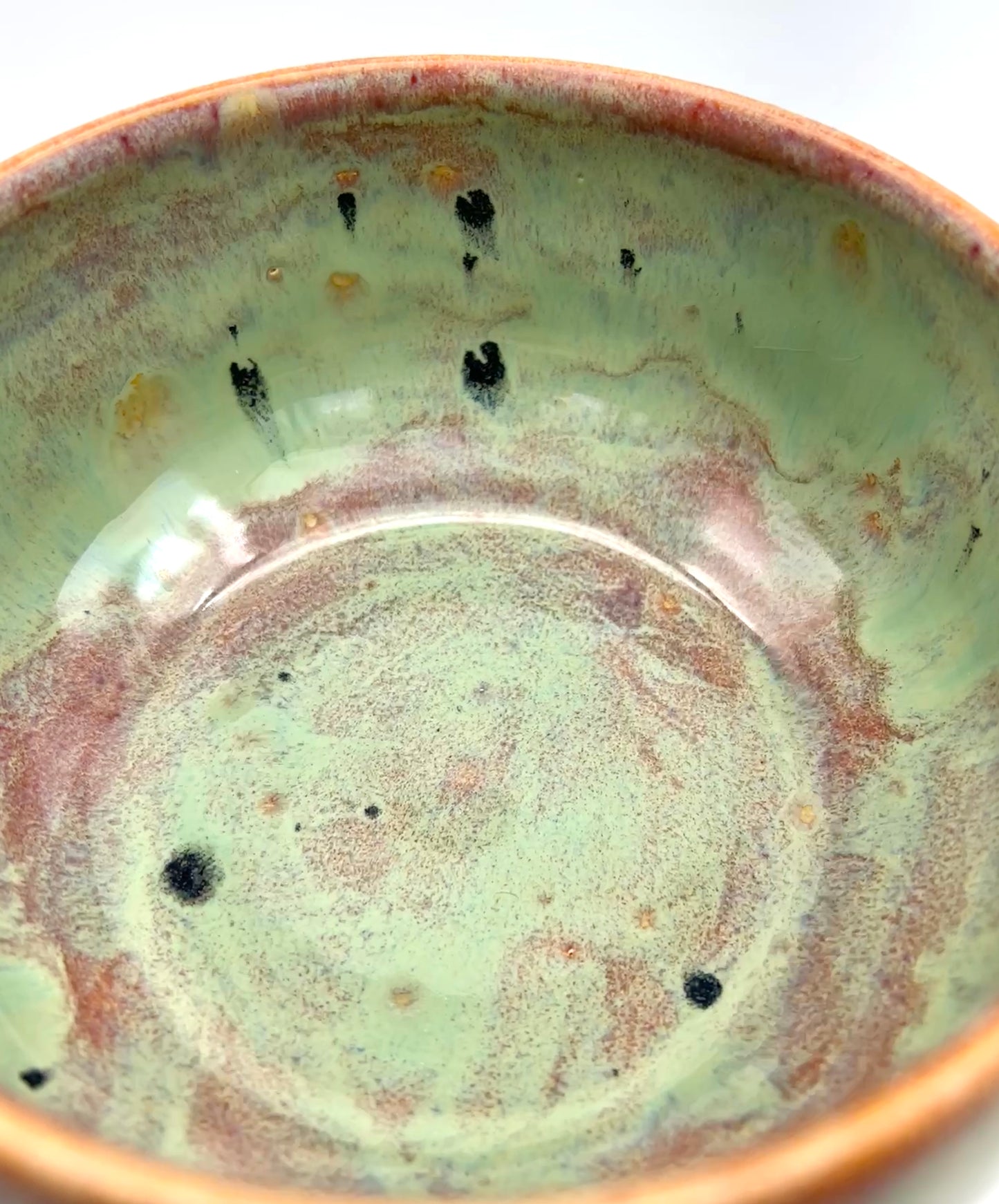 SECOND Soup or cereal bowl in greens and pinks