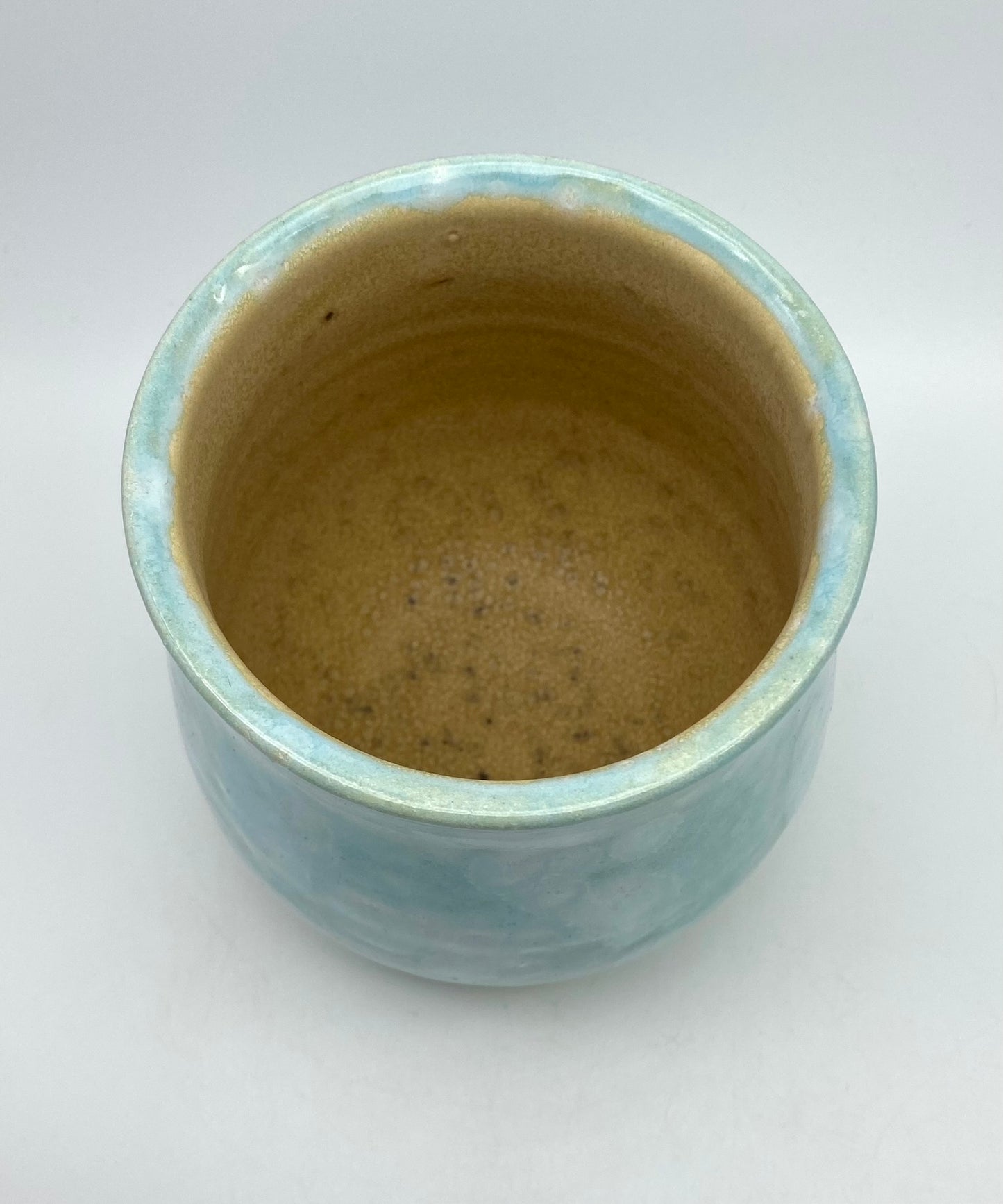 SECOND Wide-necked turquoise vase