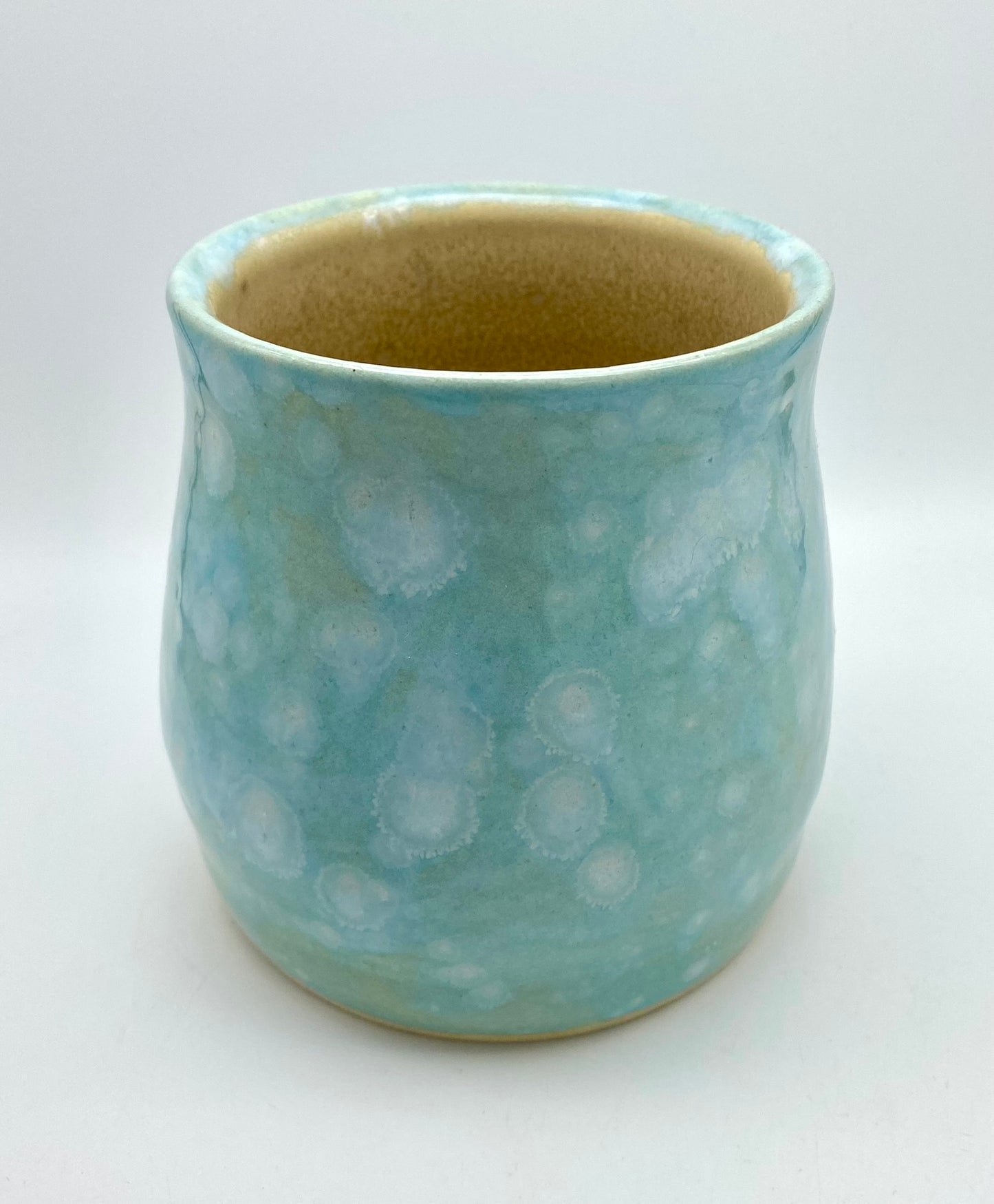 SECOND Wide-necked turquoise vase