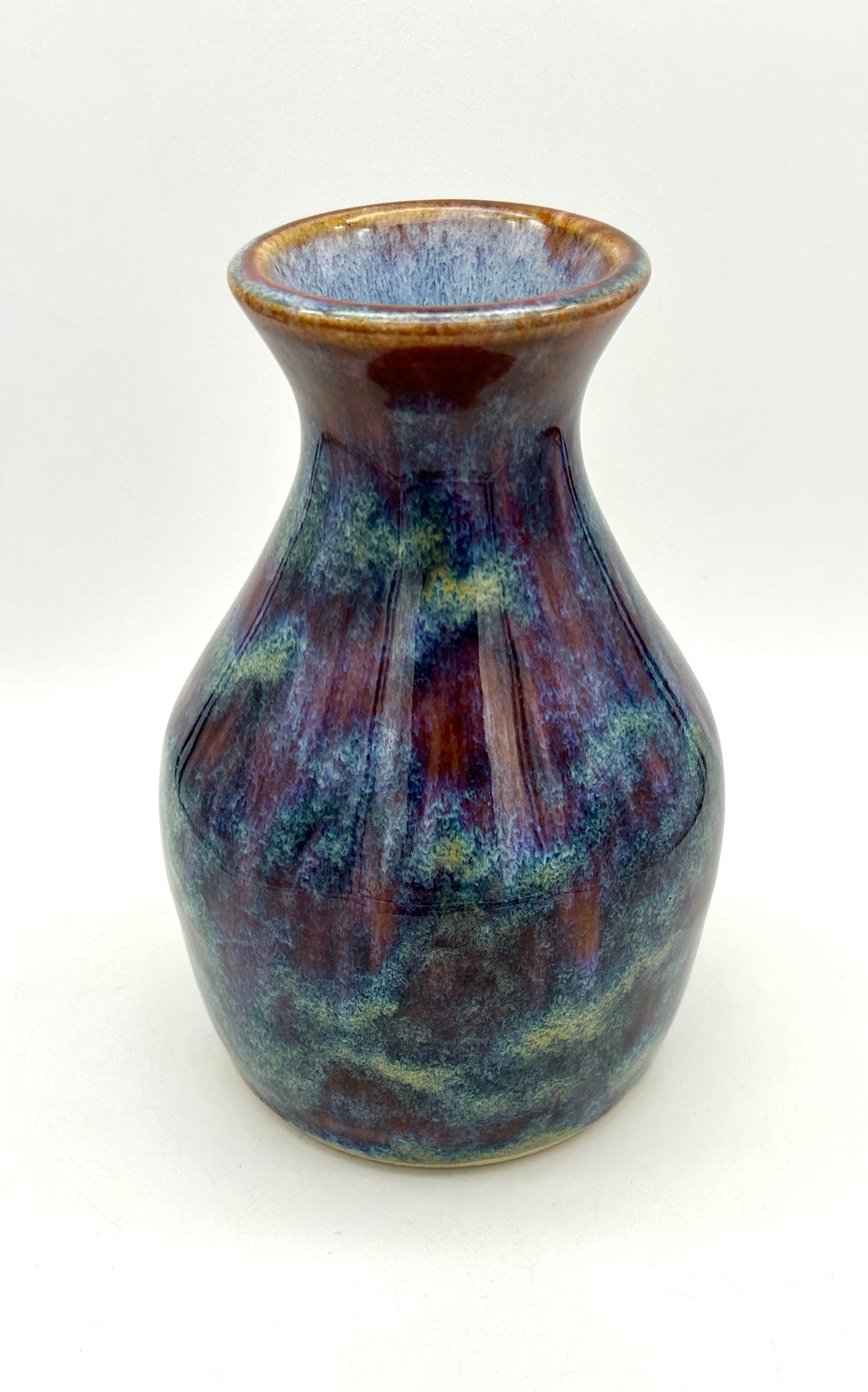 'I know the plans I have for you' Bible verse vase in 'heathery moors' glazes