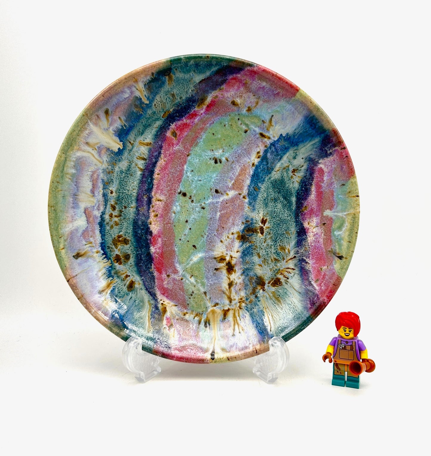 Side plate in my 'aurora' glaze combination