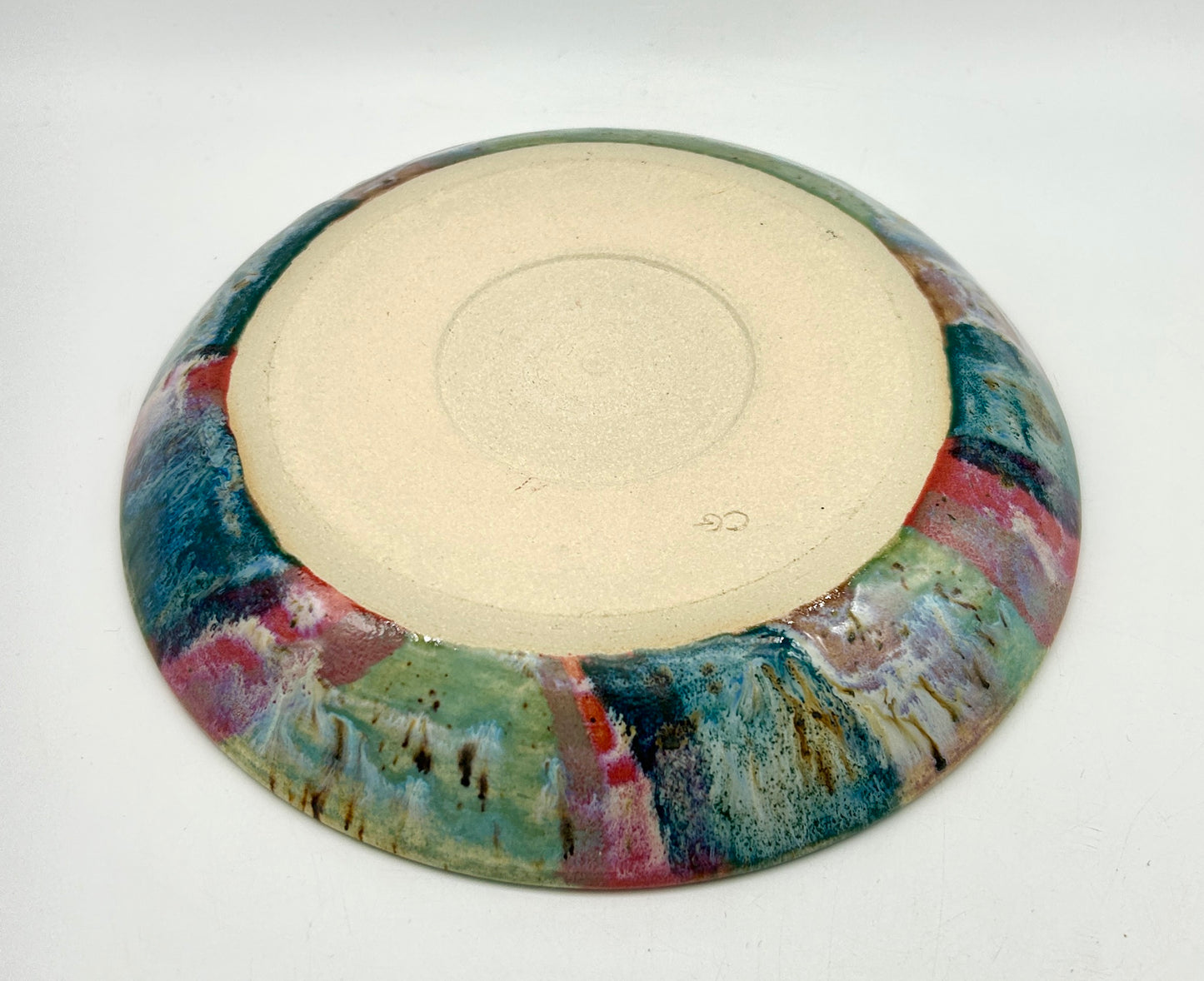 Side plate in my 'aurora' glaze combination