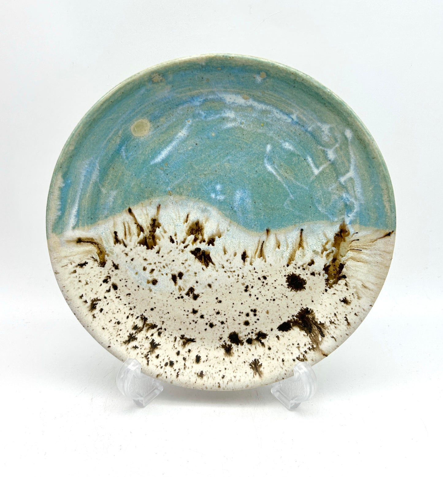 SECOND Small side plate in beach glazes