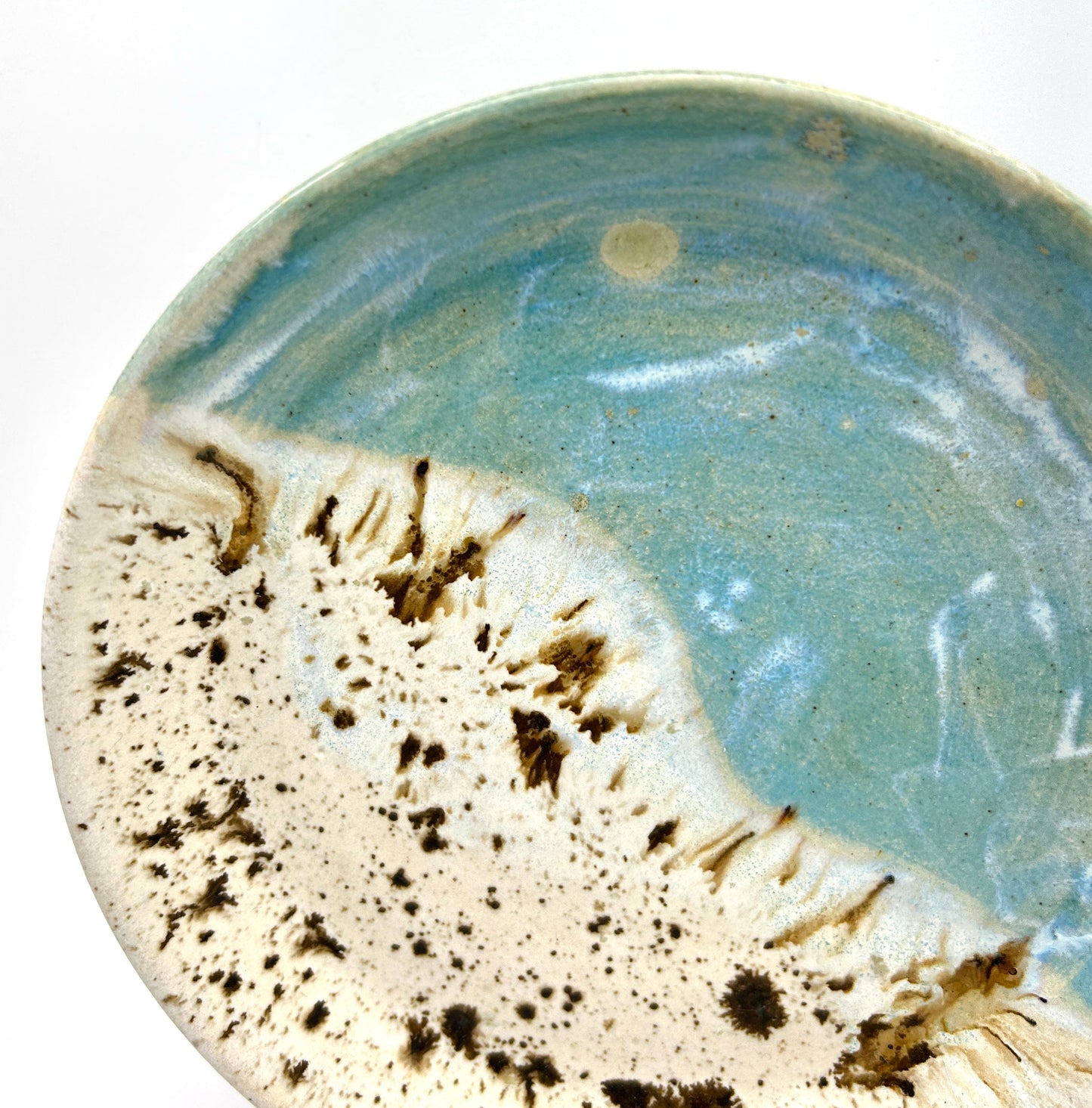 SECOND Small side plate in beach glazes