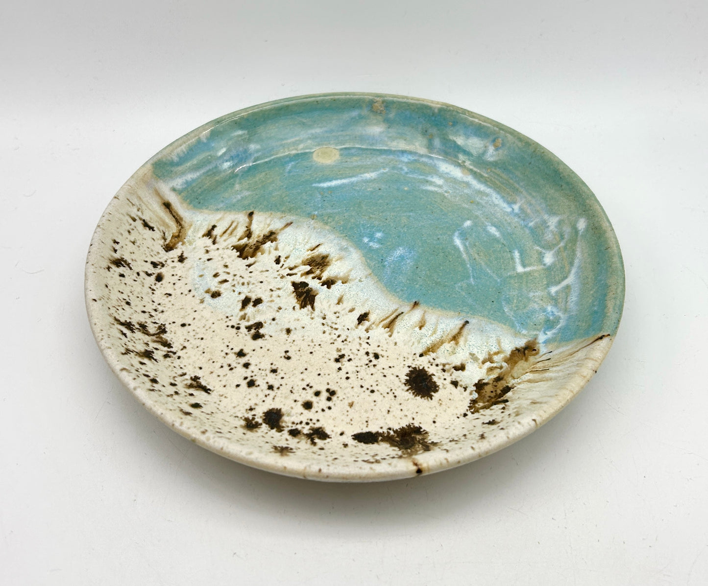 SECOND Small side plate in beach glazes