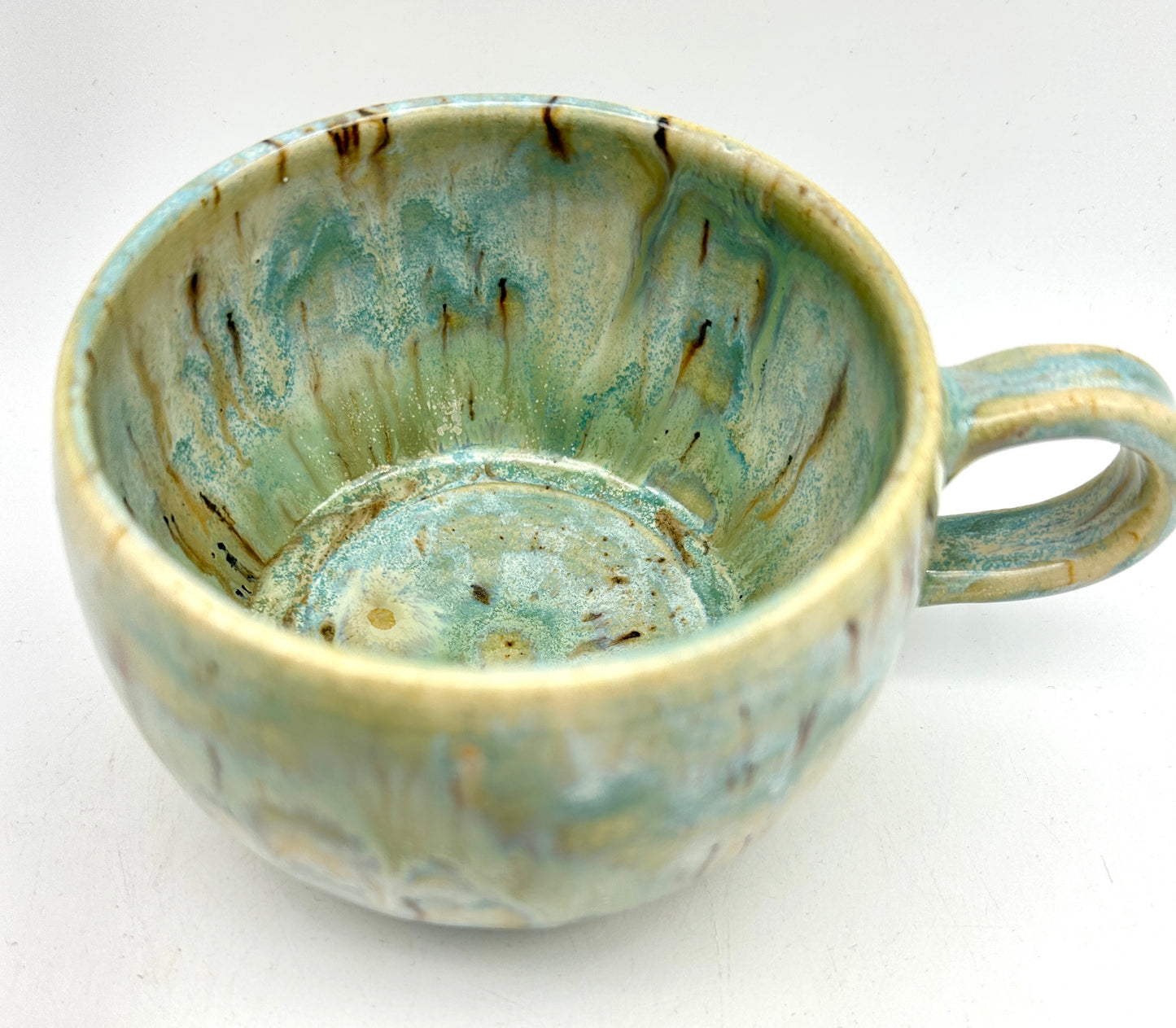 SECOND Teacup in melting greens