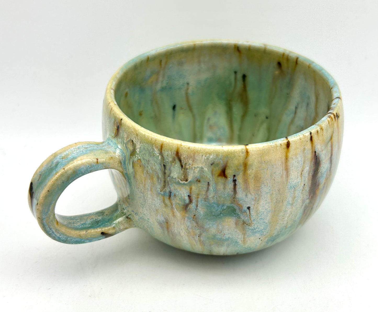 SECOND Teacup in melting greens