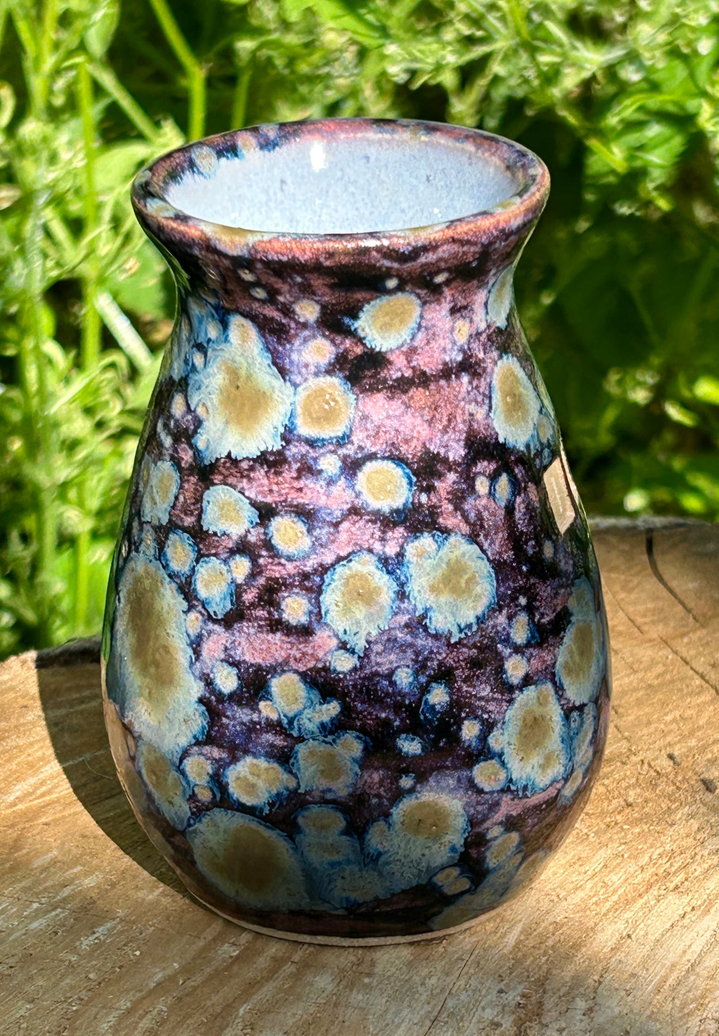 'Immeasurably more' bud vase in galaxy glazes