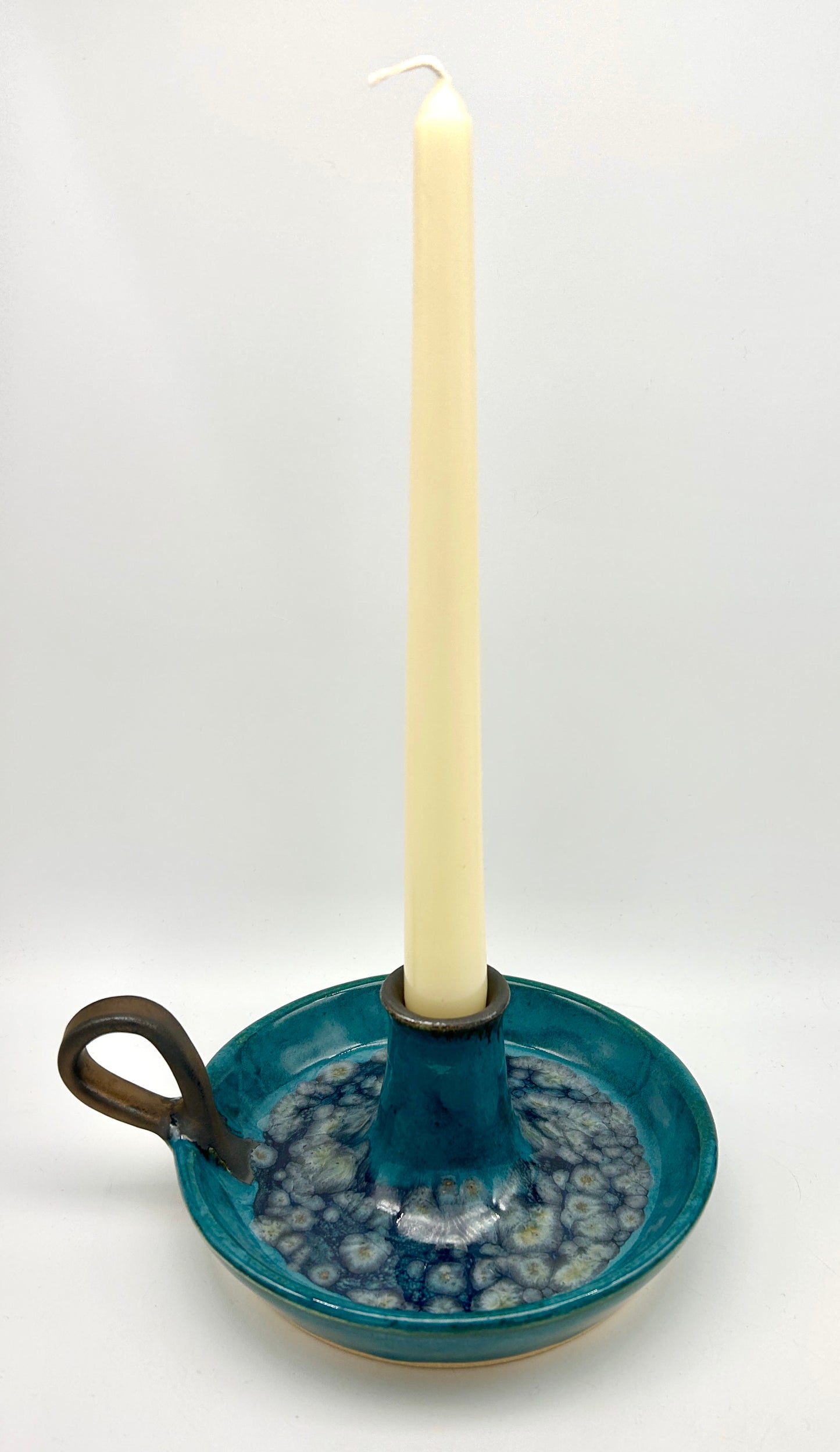 Candlestick in jades and bronze