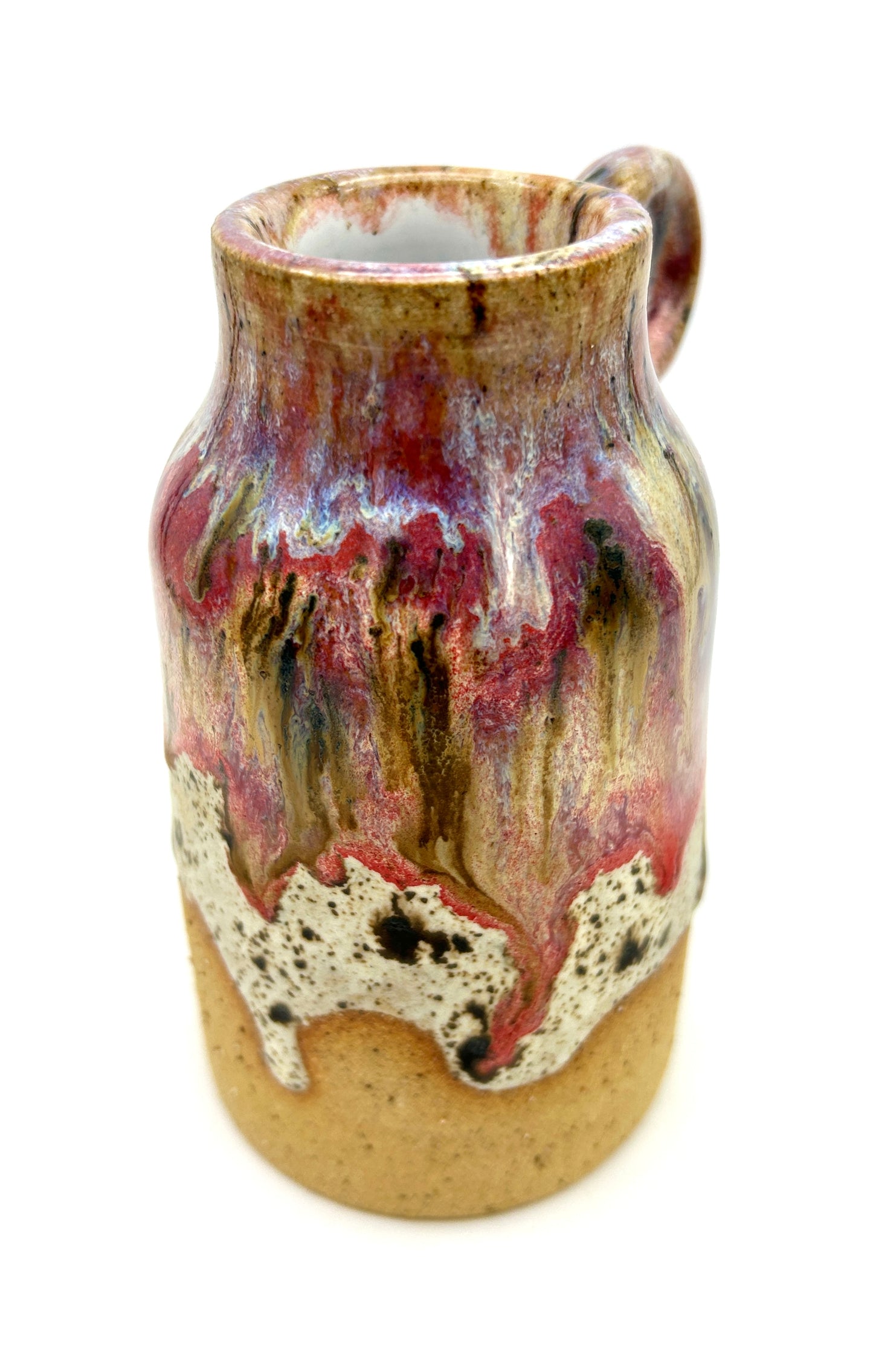 Stunning handled vase in toasty clay