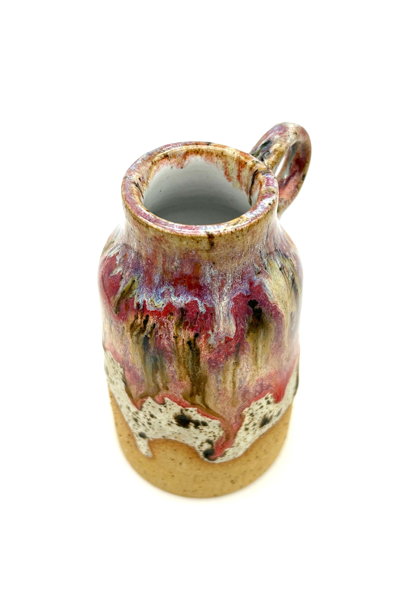 Stunning handled vase in toasty clay