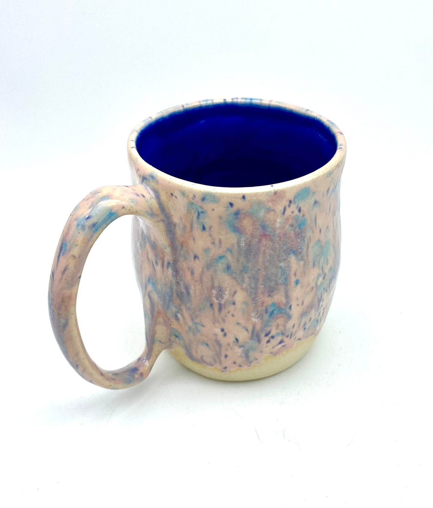 Sweet coffee mug in pinks and blues