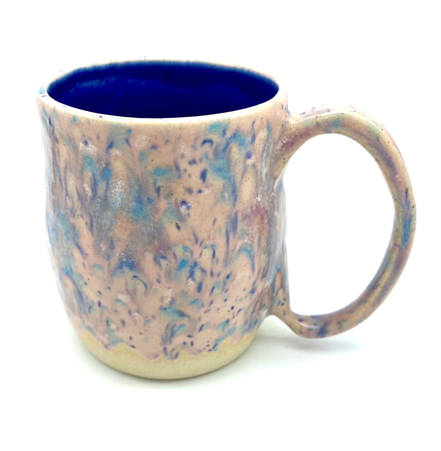 Sweet coffee mug in pinks and blues