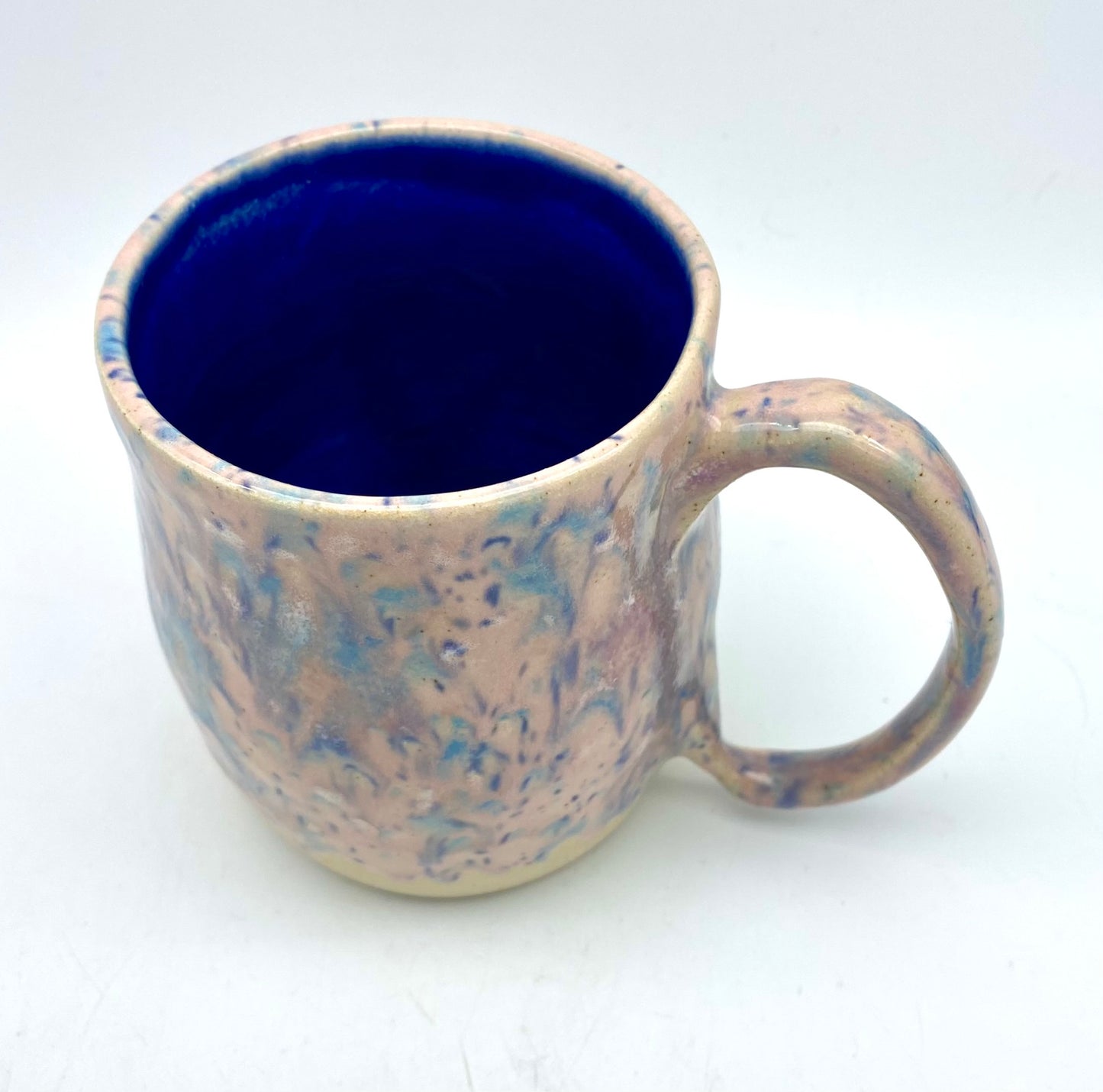 Sweet coffee mug in pinks and blues