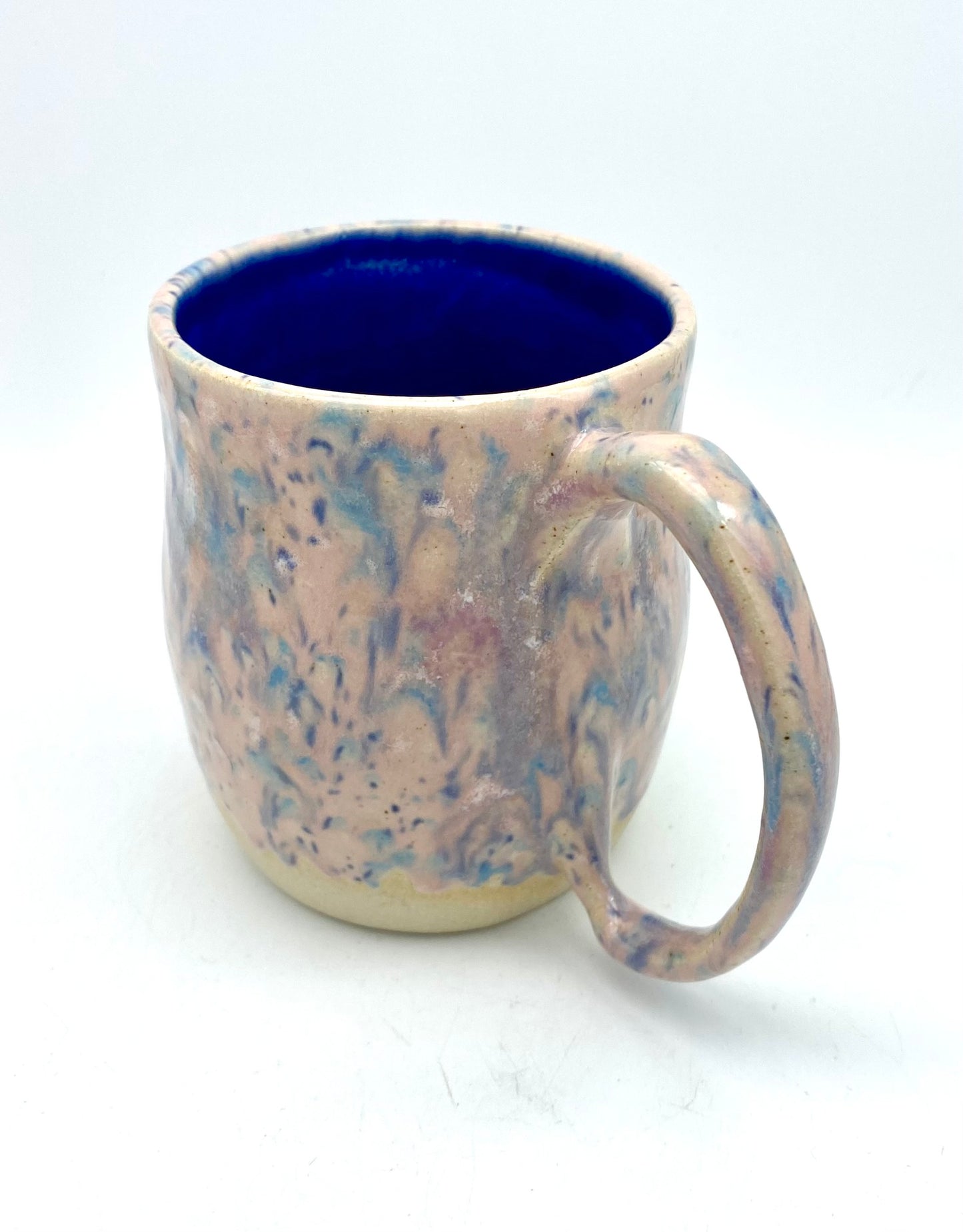 Sweet coffee mug in pinks and blues