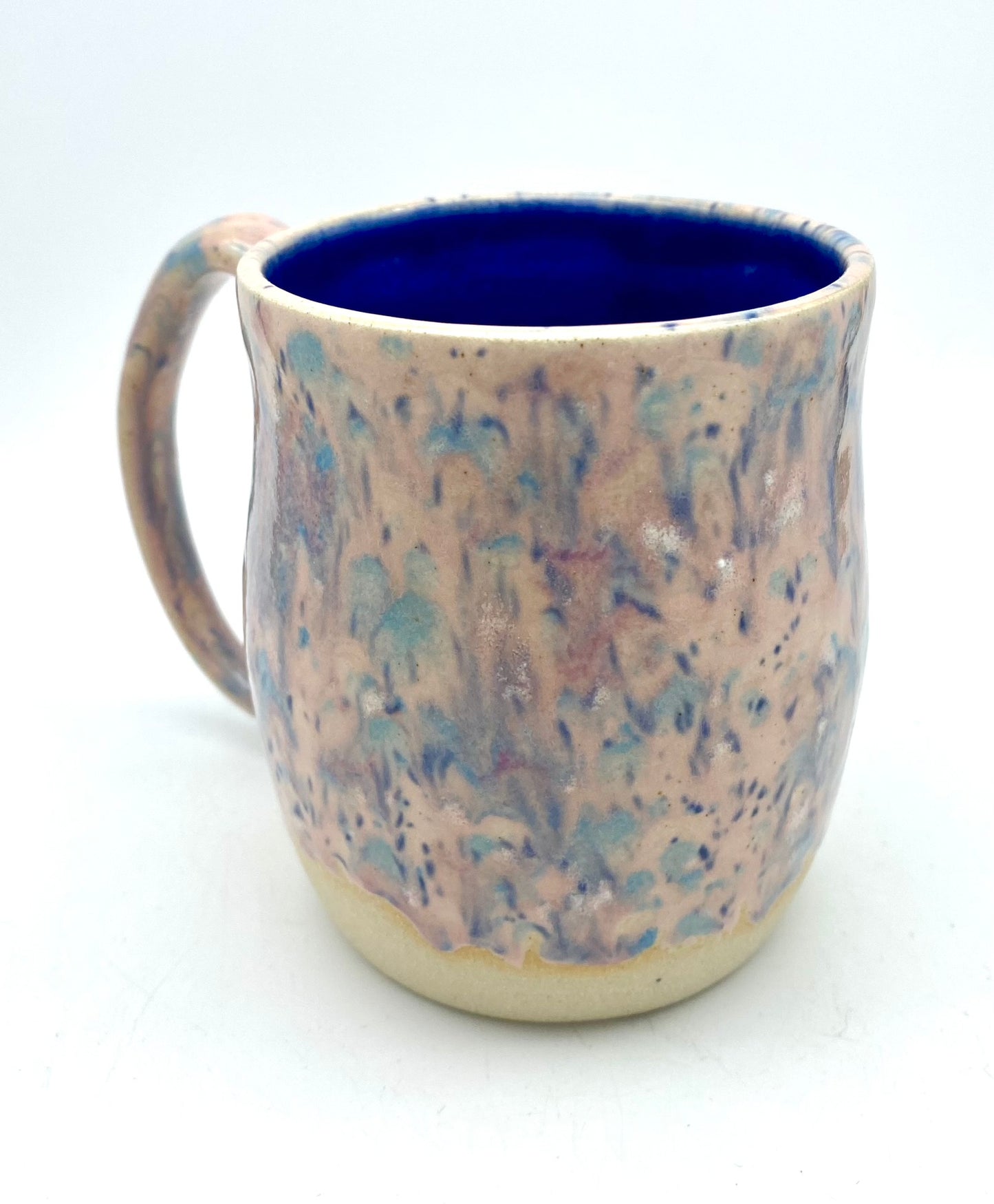 Sweet coffee mug in pinks and blues