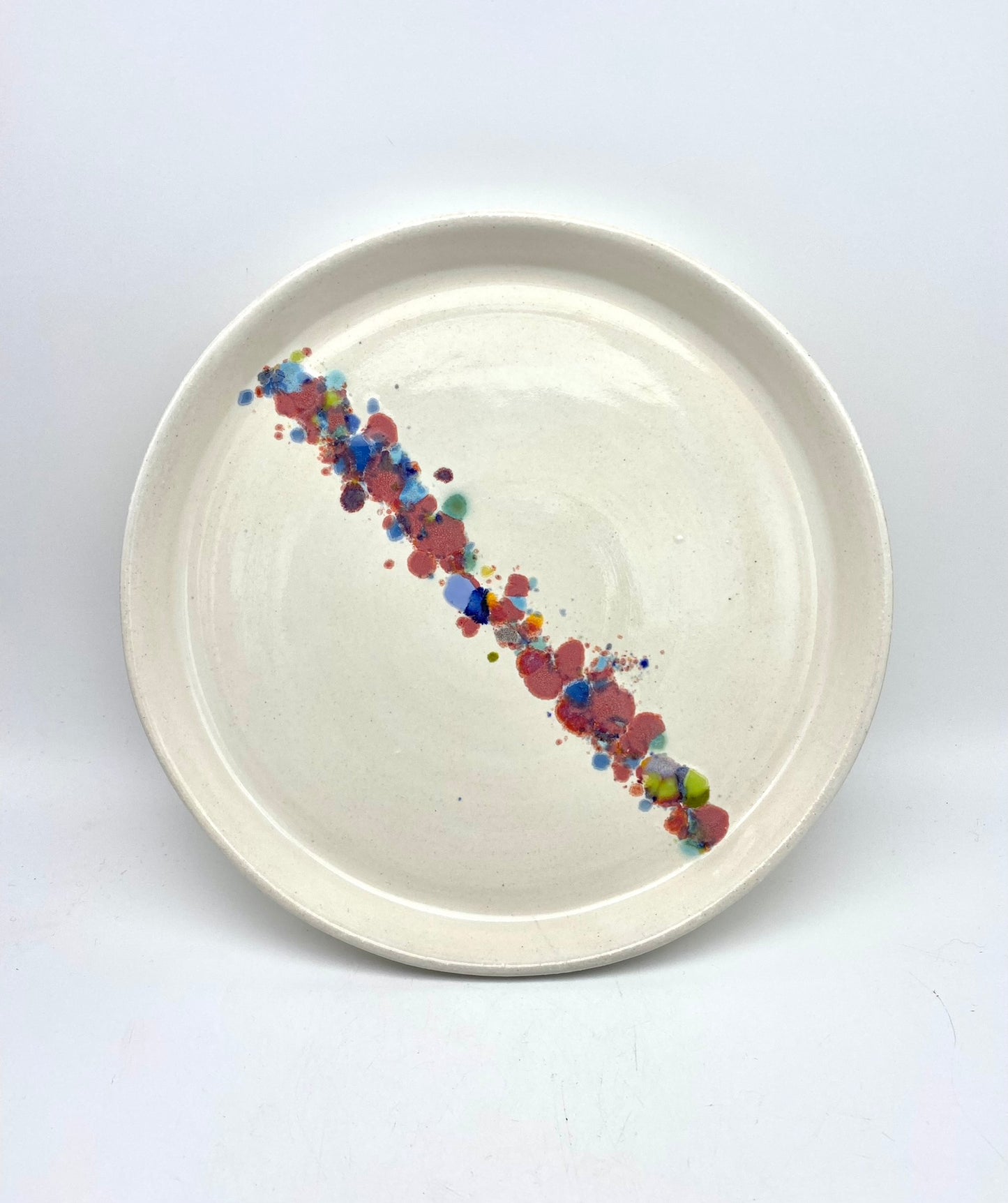 White plate with fireworks - 19.5cm