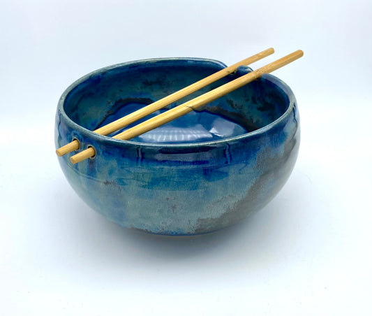 Chopstick bowl in blues