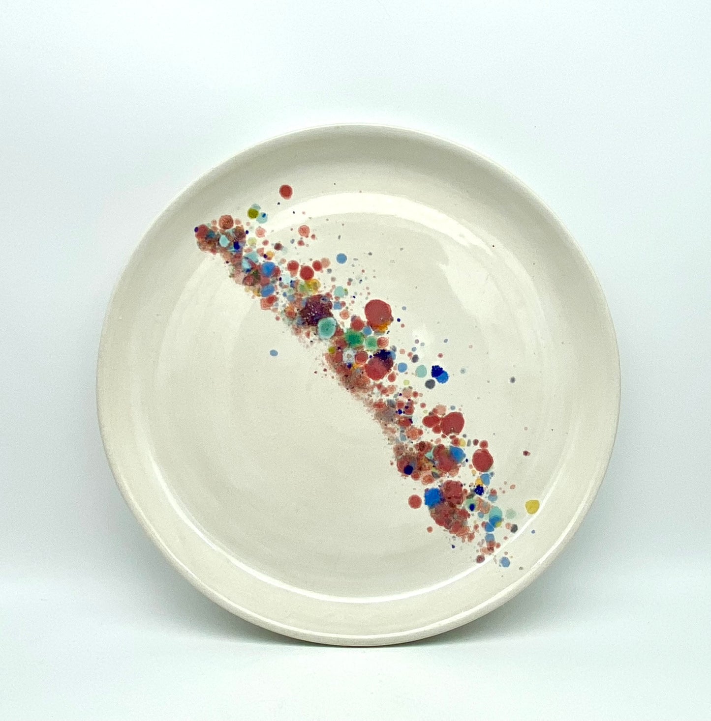 White plate with fireworks - 22cm