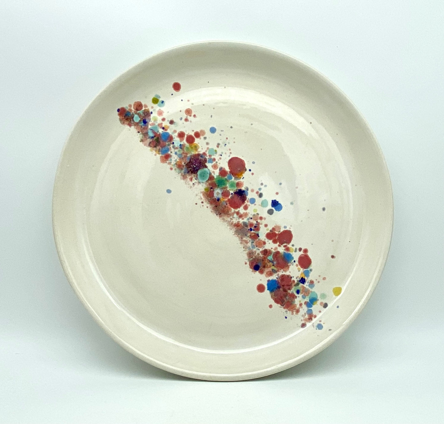 White plate with fireworks - 22cm