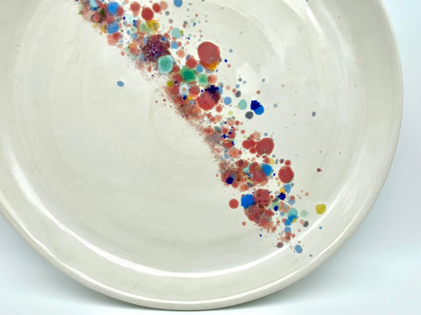 White plate with fireworks - 22cm