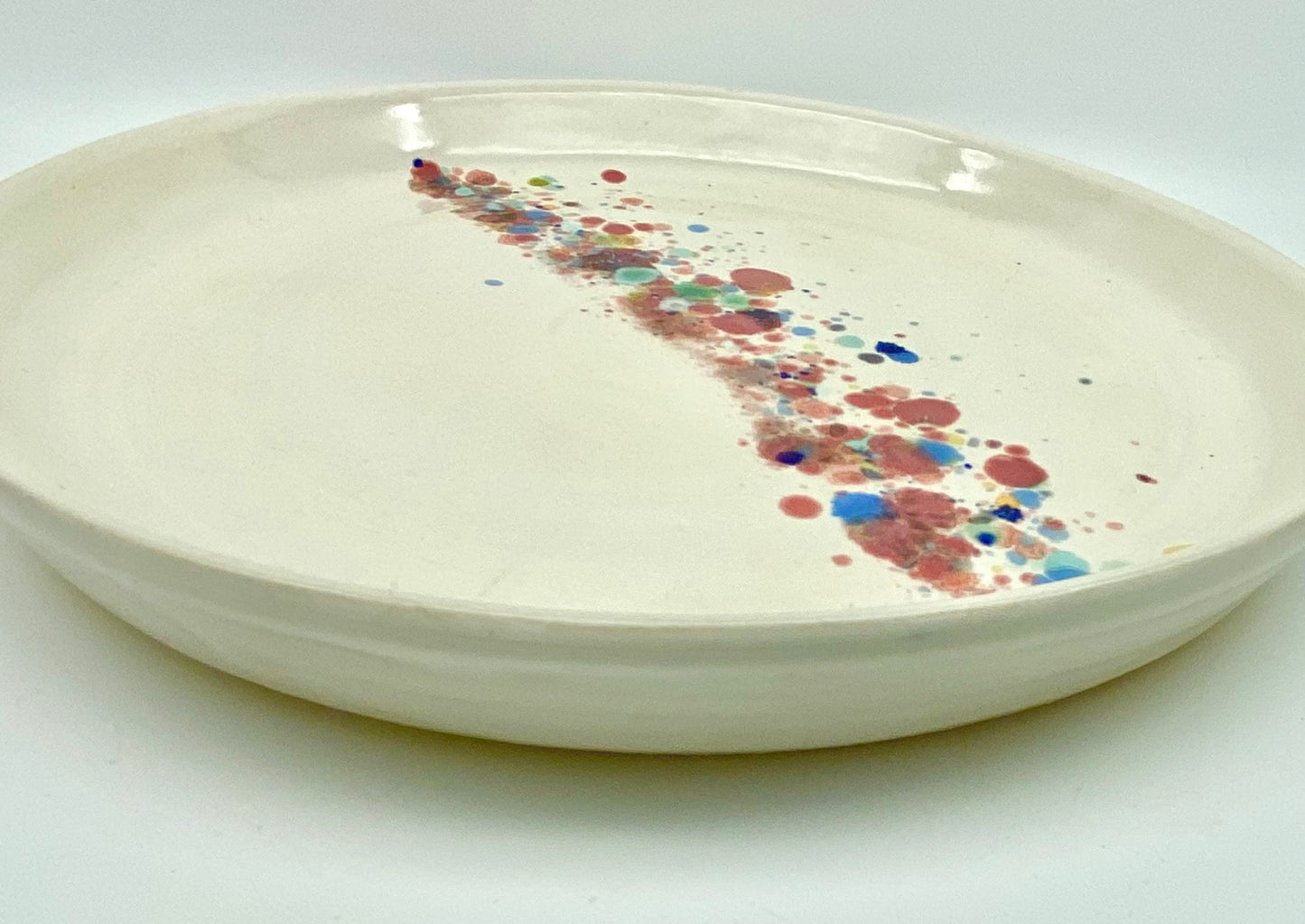 White plate with fireworks - 22cm