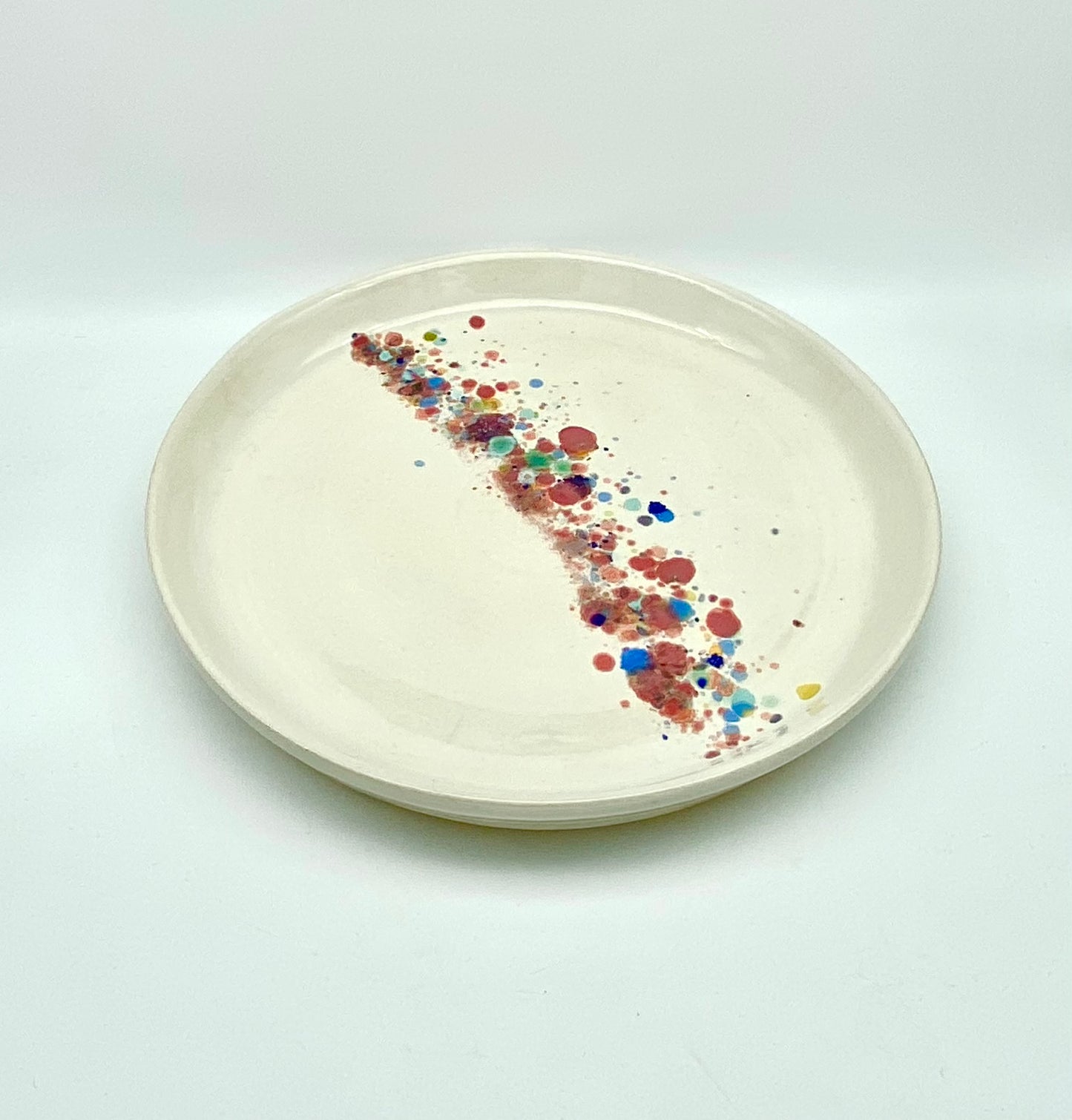 White plate with fireworks - 22cm