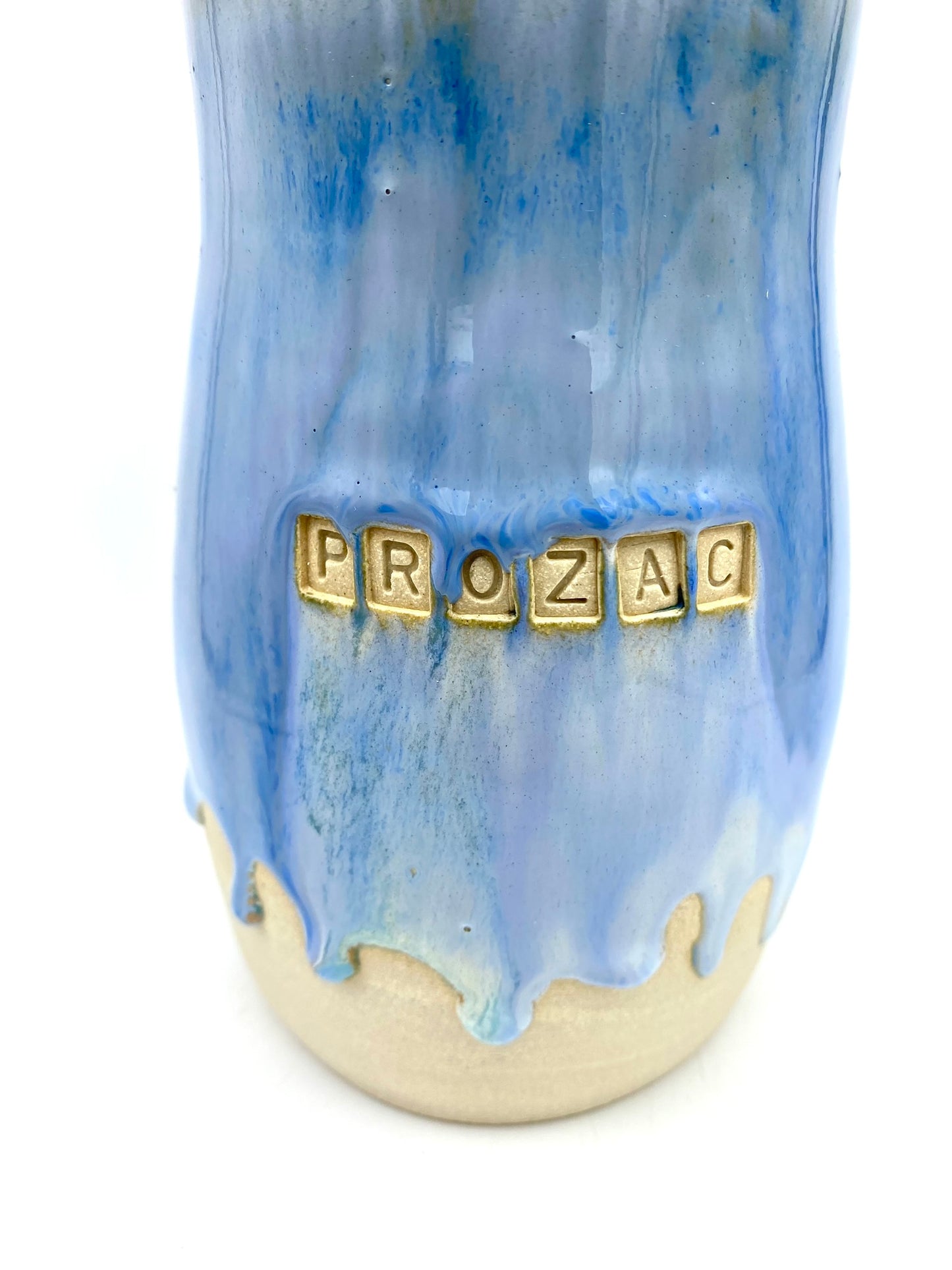 Tall 'prozac' jar - for tea, coffee, toiletries, decorative