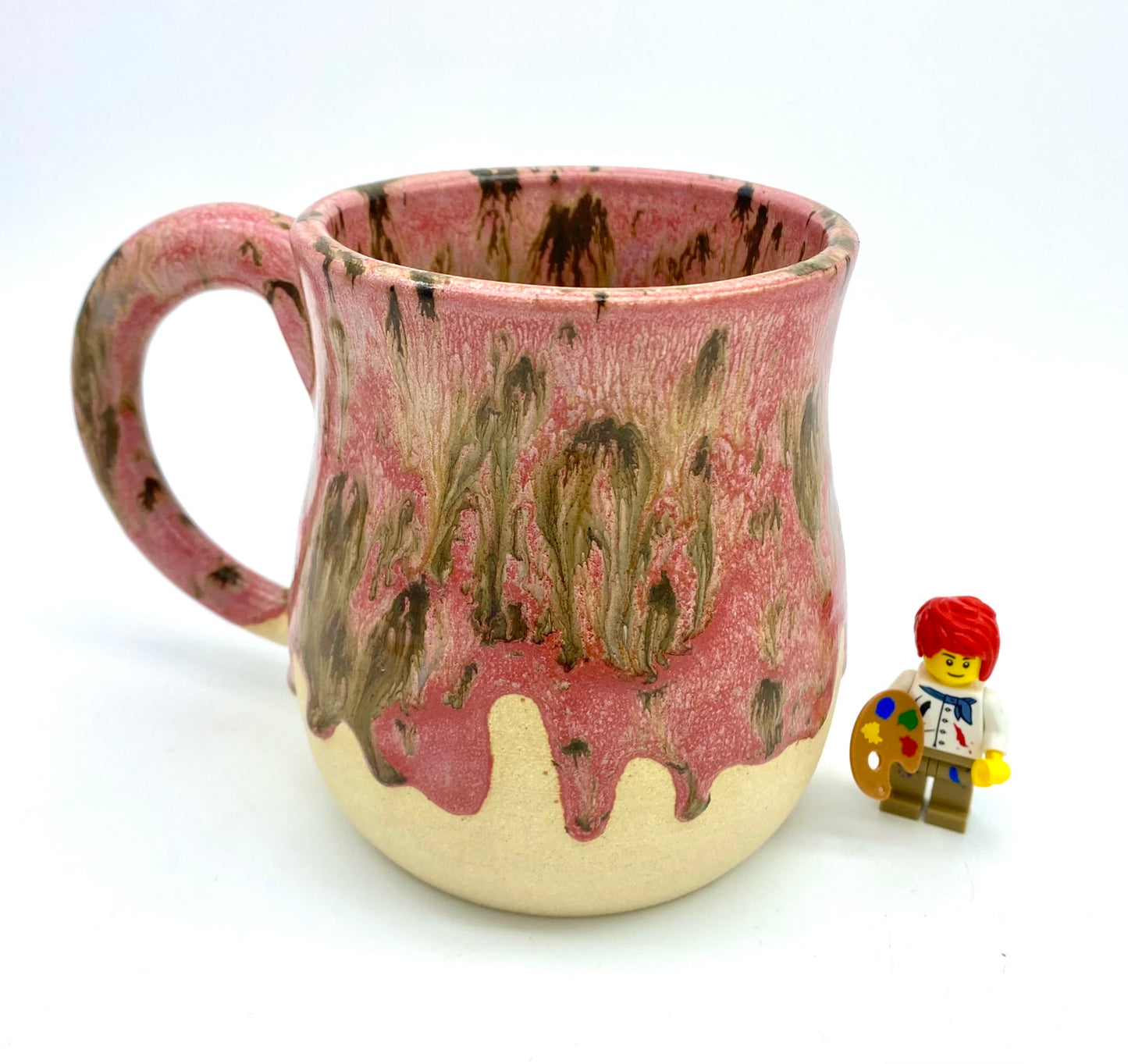 Lovely big fat mug in pinks