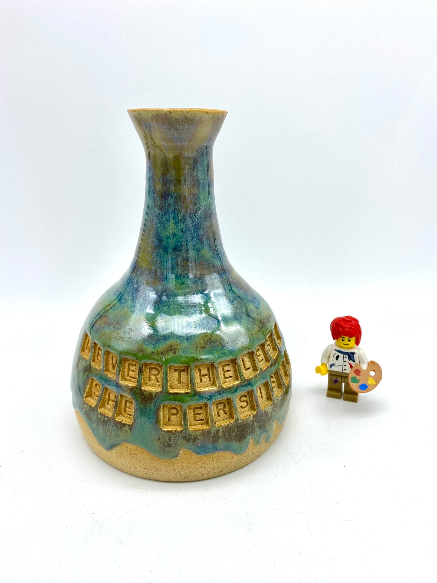 'Nevertheless, she persisted' bud vase