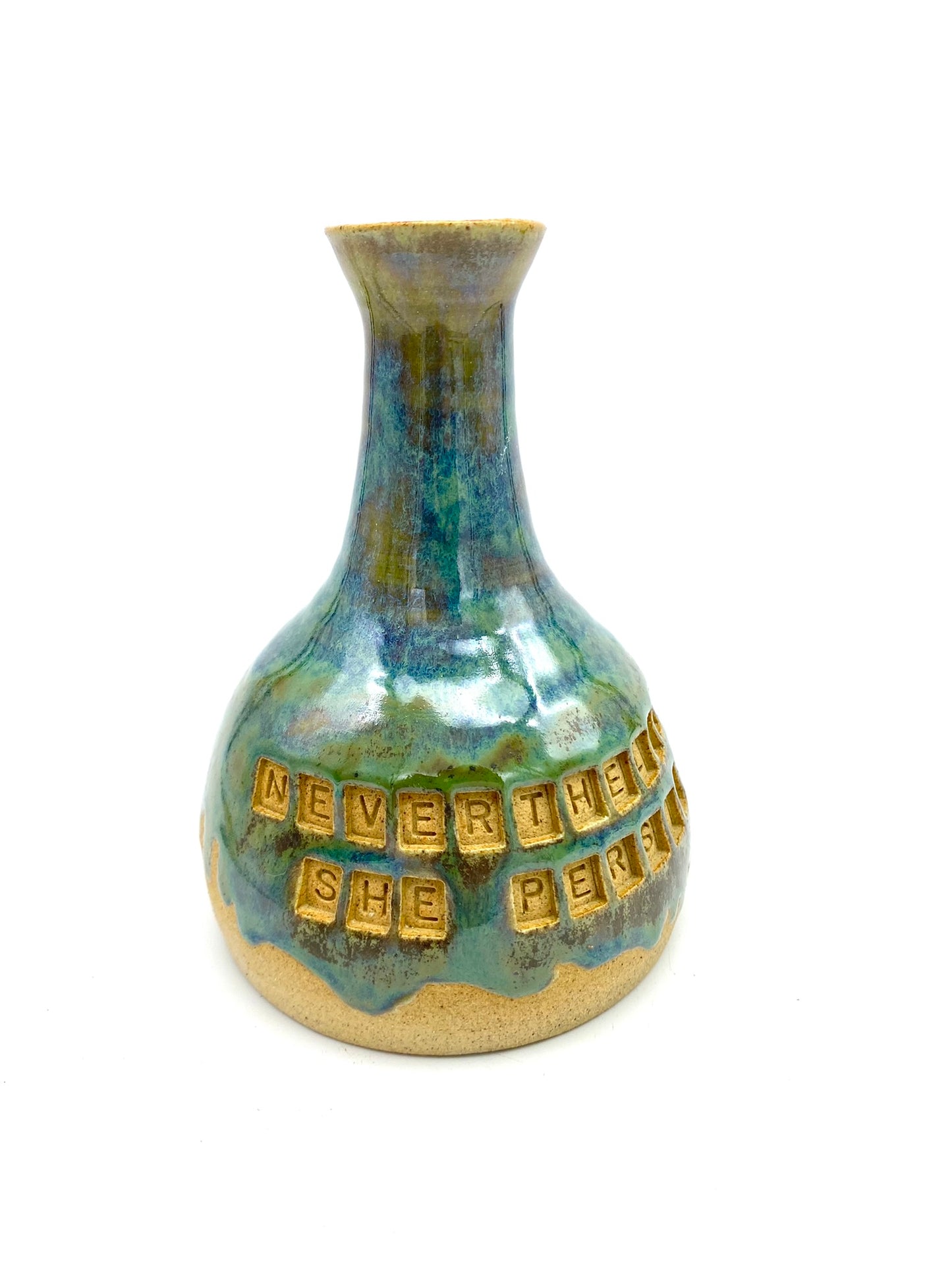 'Nevertheless, she persisted' bud vase