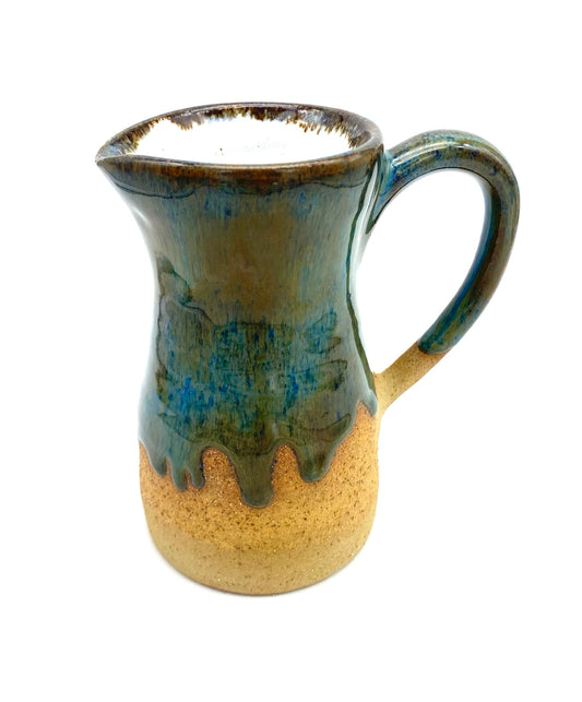 Jug in blues and greens