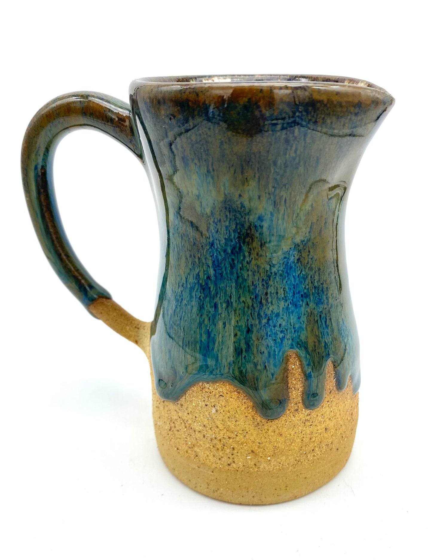 Jug in blues and greens