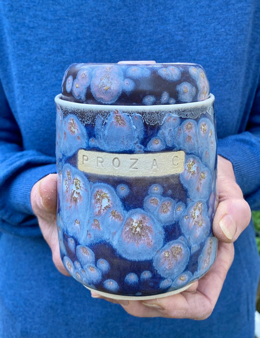 'Prozac' lidded jar